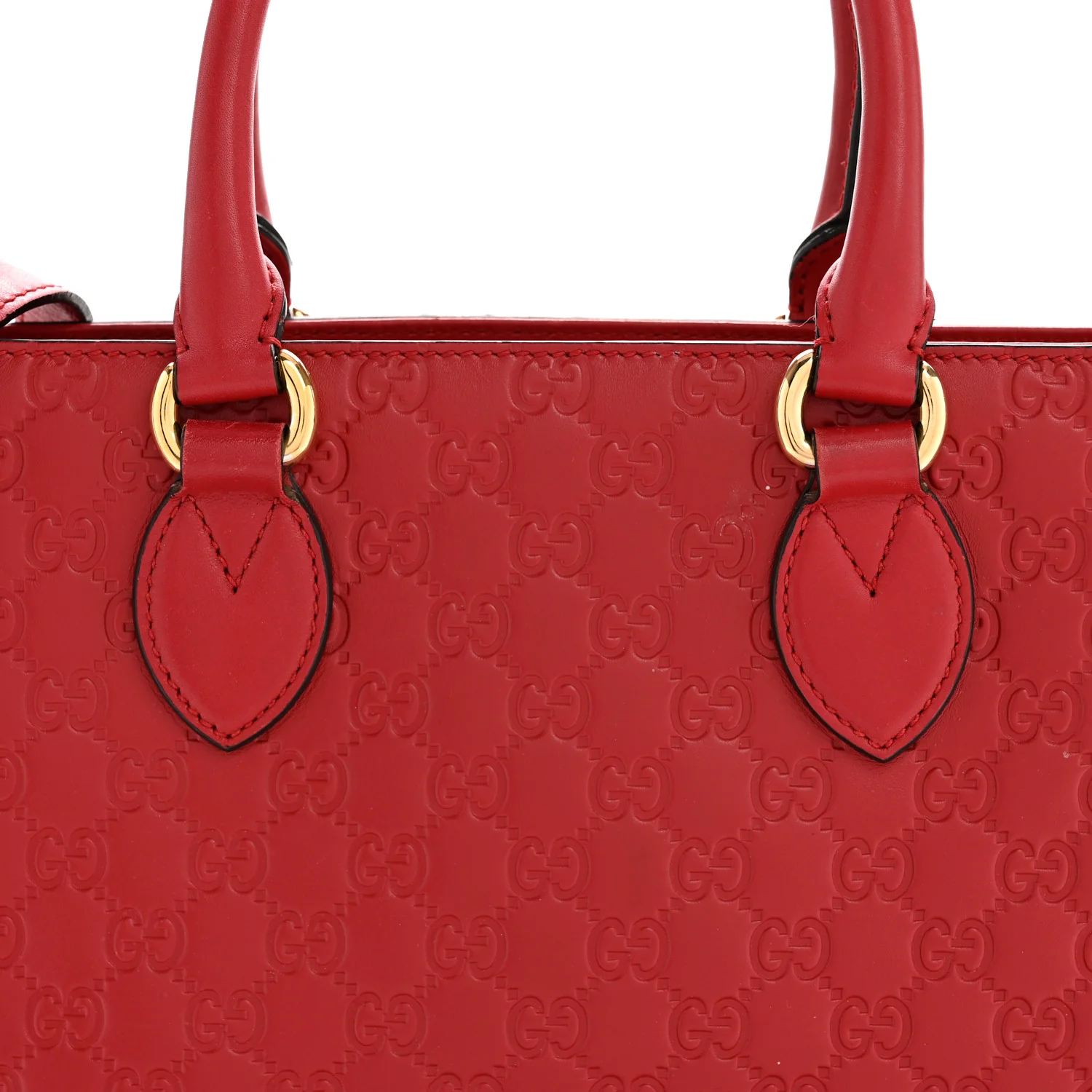 Soft Guccissima Signature Top Handle Tote Bag Red - Image 8