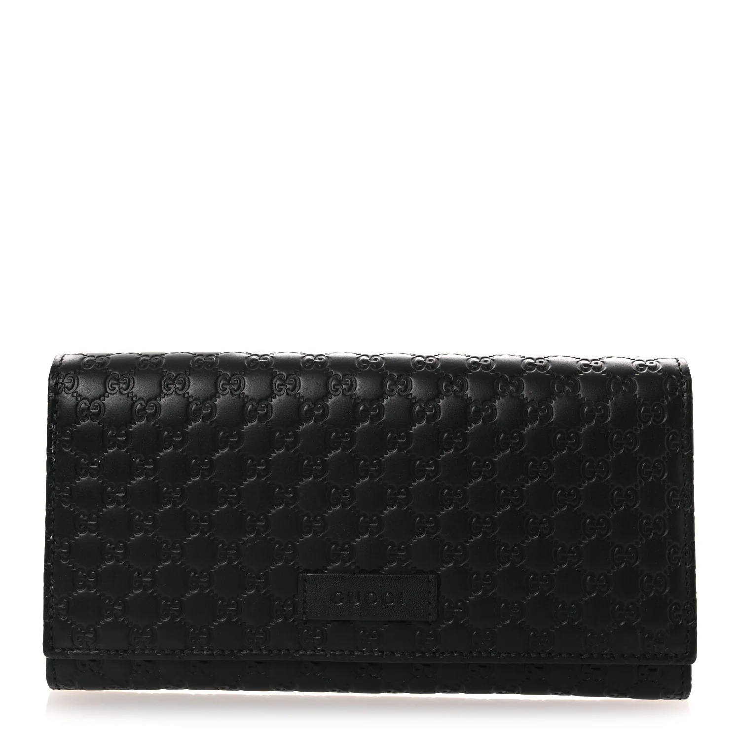 Soft Microguccissima Continental Wallet Black