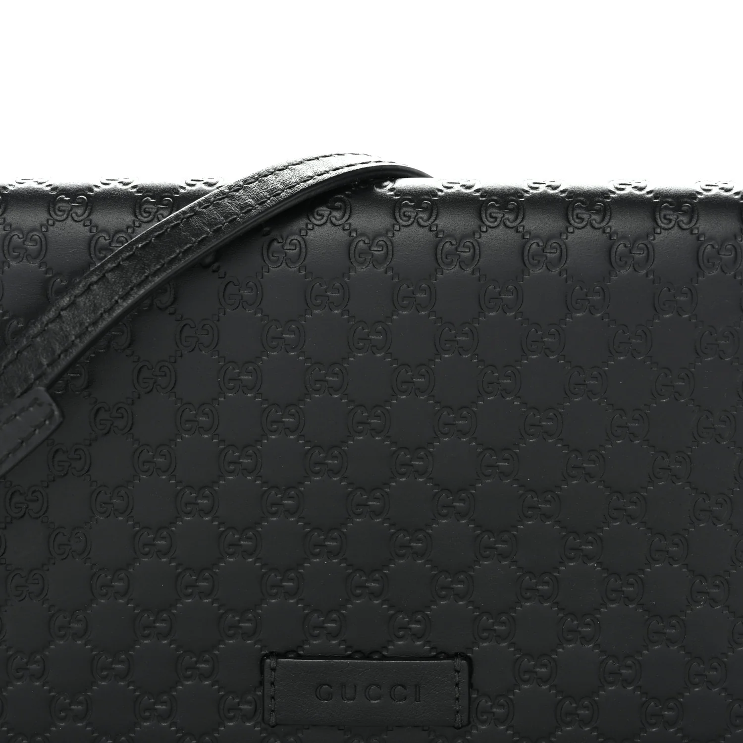 Soft Microguccissima Crossbody Wallet Black - Image 7