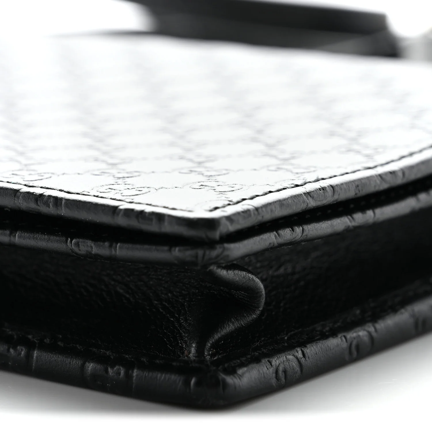 Soft Microguccissima Crossbody Wallet Black - Image 9