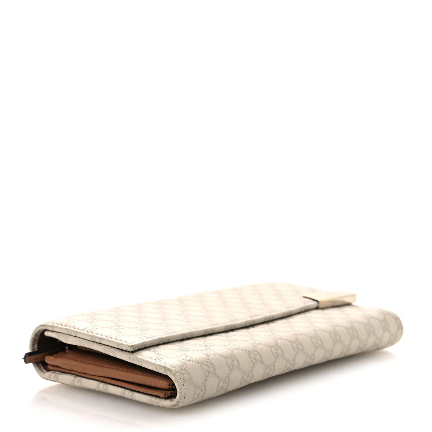 Soft Microguccissima Dice Chain Wallet Beige - Image 4
