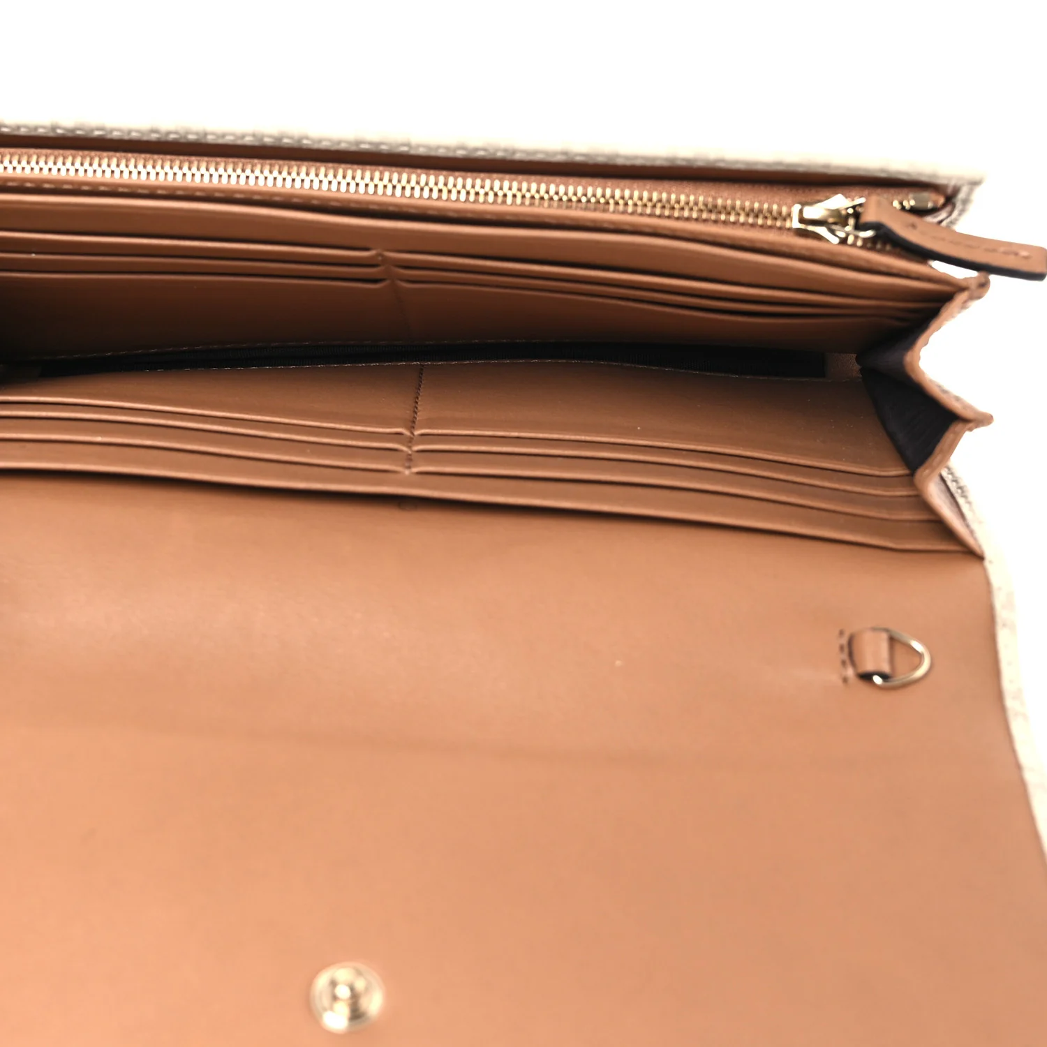 Soft Microguccissima Dice Chain Wallet Beige - Image 5