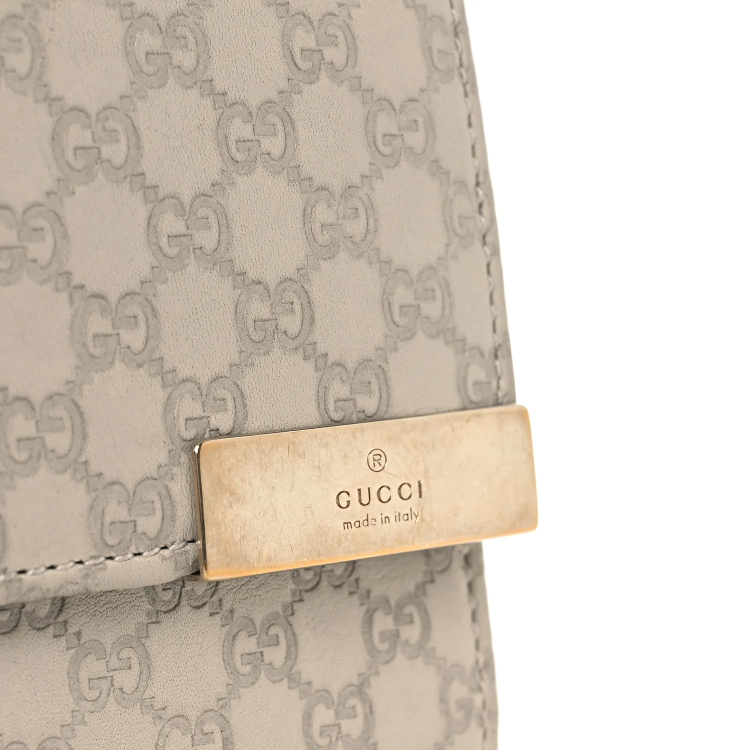 Soft Microguccissima Dice Chain Wallet Beige - Image 7
