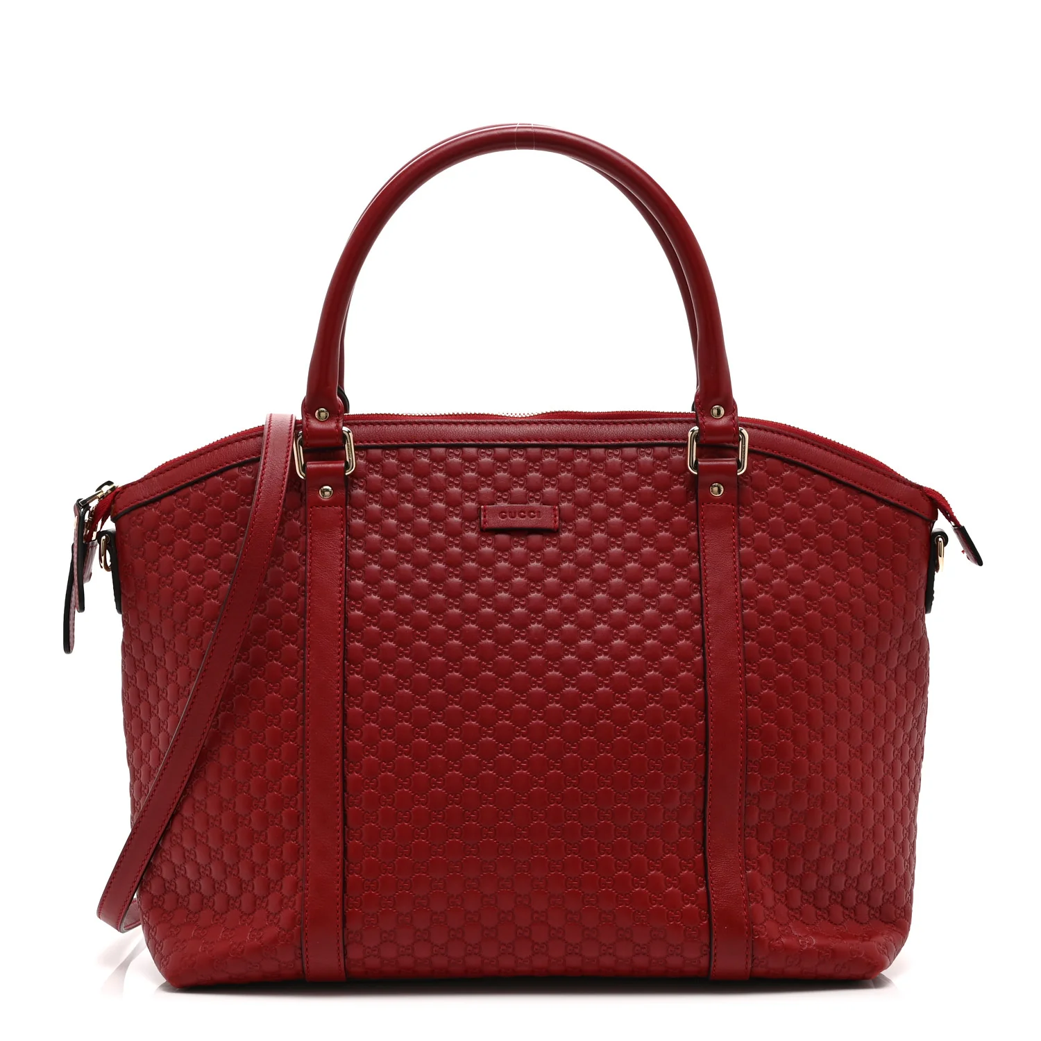 Soft Microguccissima Large Dome Satchel Red