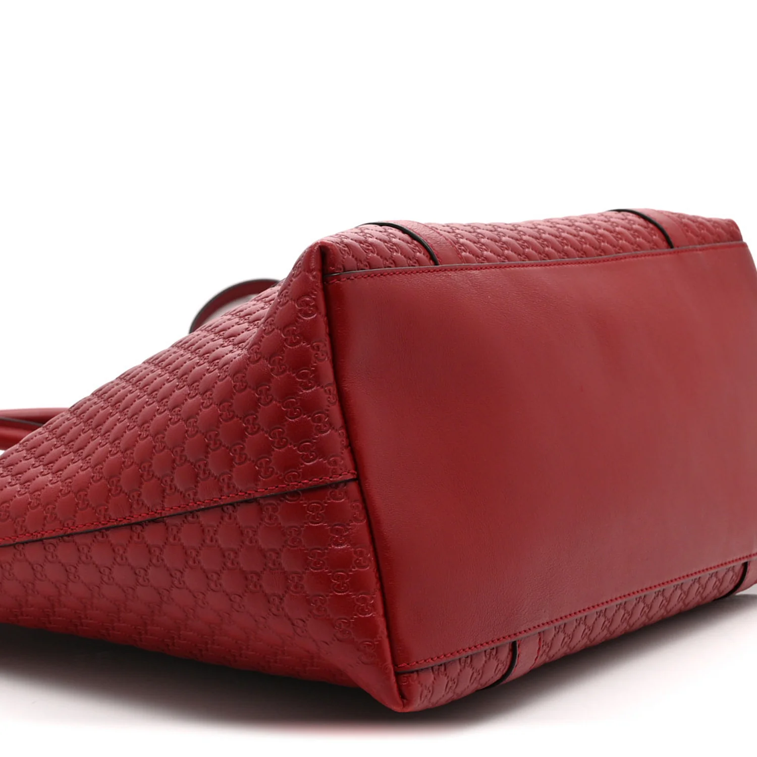 Soft Microguccissima Large Dome Satchel Red - Image 10