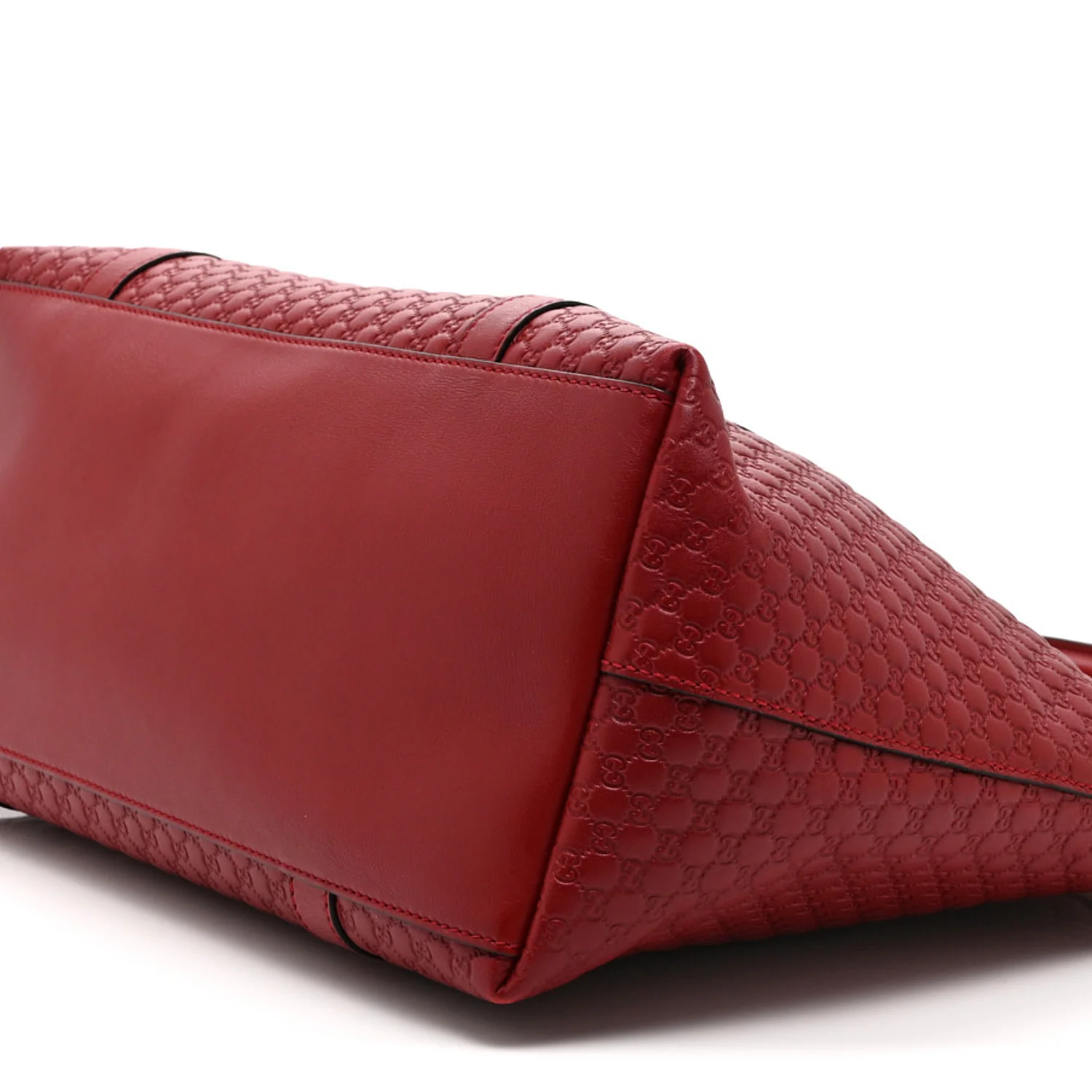Soft Microguccissima Large Dome Satchel Red - Image 11