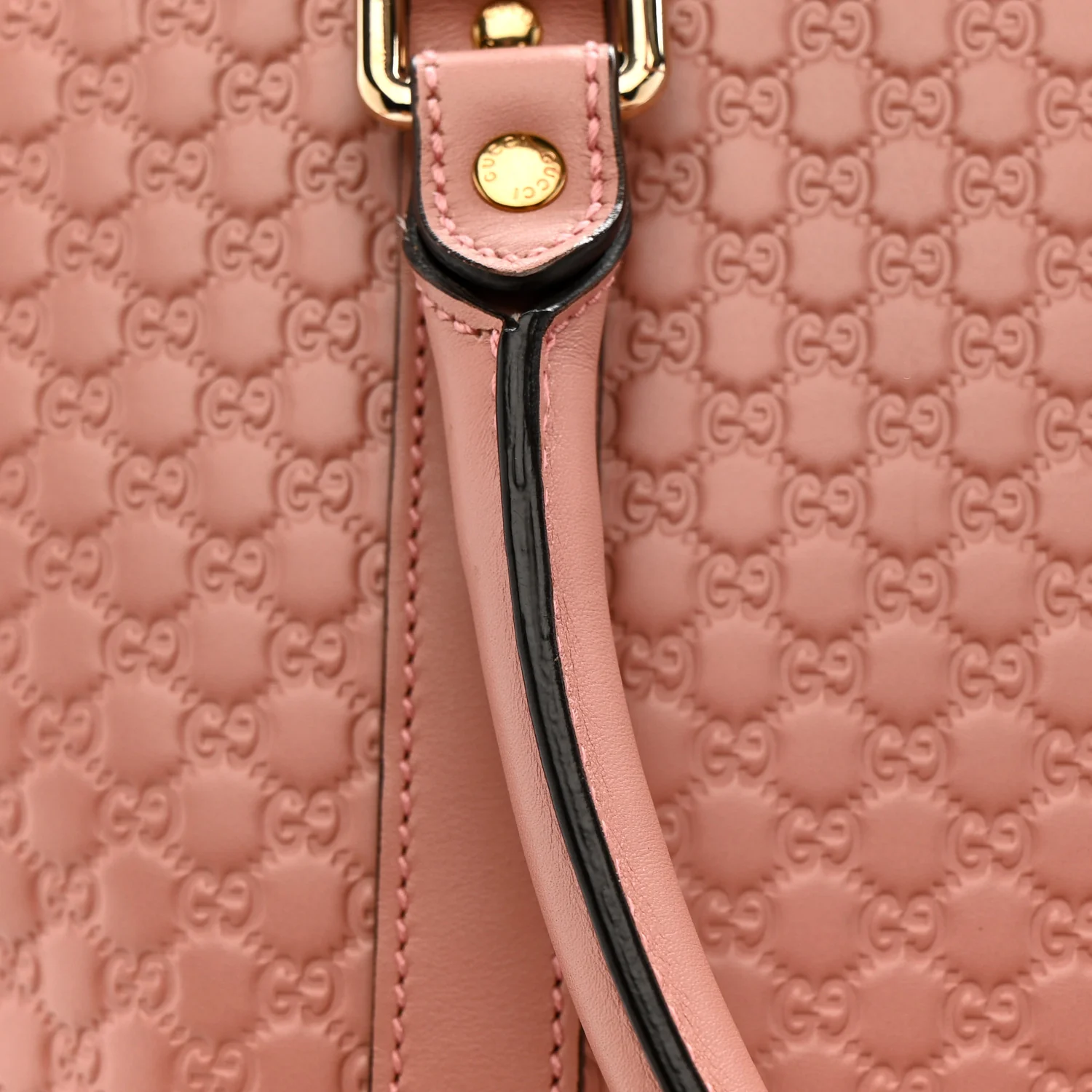 Soft Microguccissima Large Dome Satchel Soft Pink - Image 12