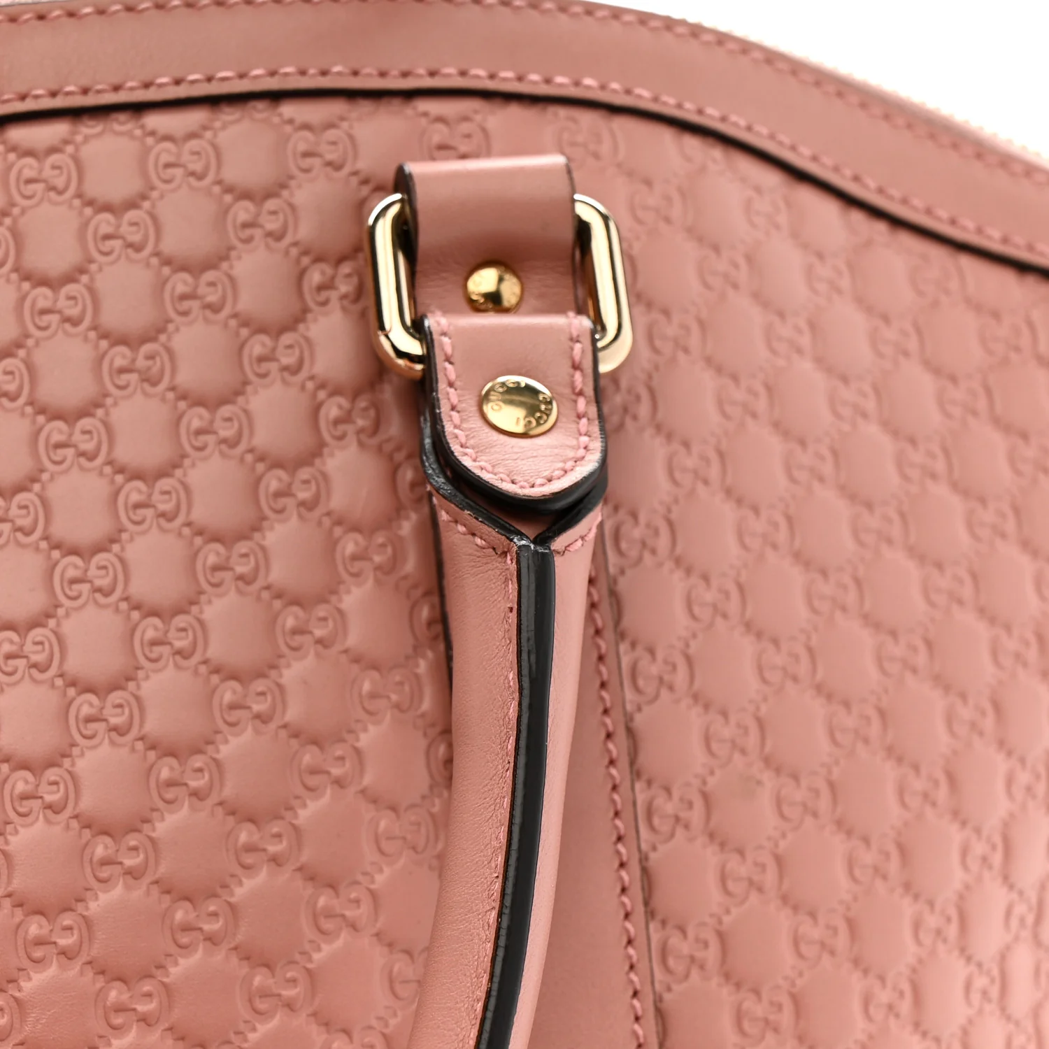 Soft Microguccissima Large Dome Satchel Soft Pink - Image 13