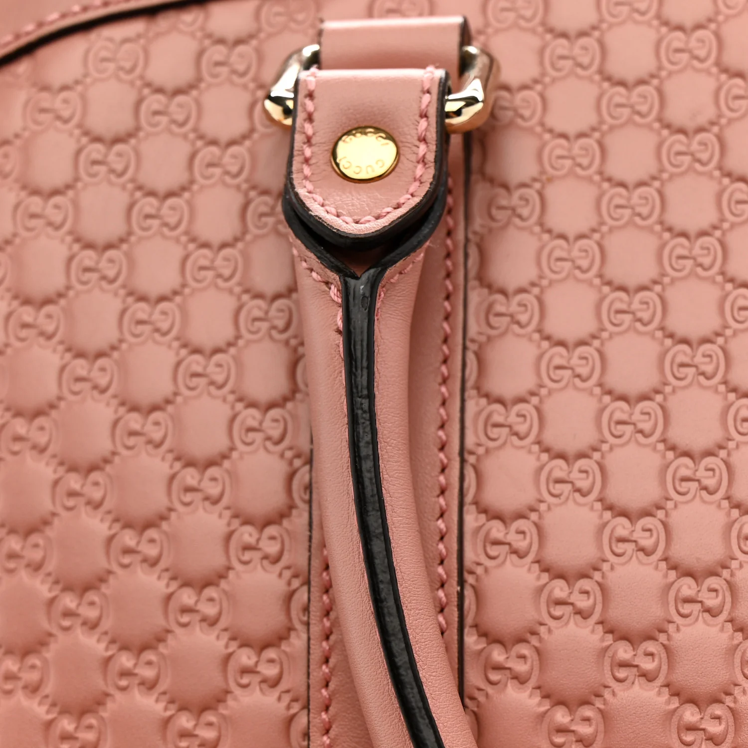 Soft Microguccissima Large Dome Satchel Soft Pink - Image 14