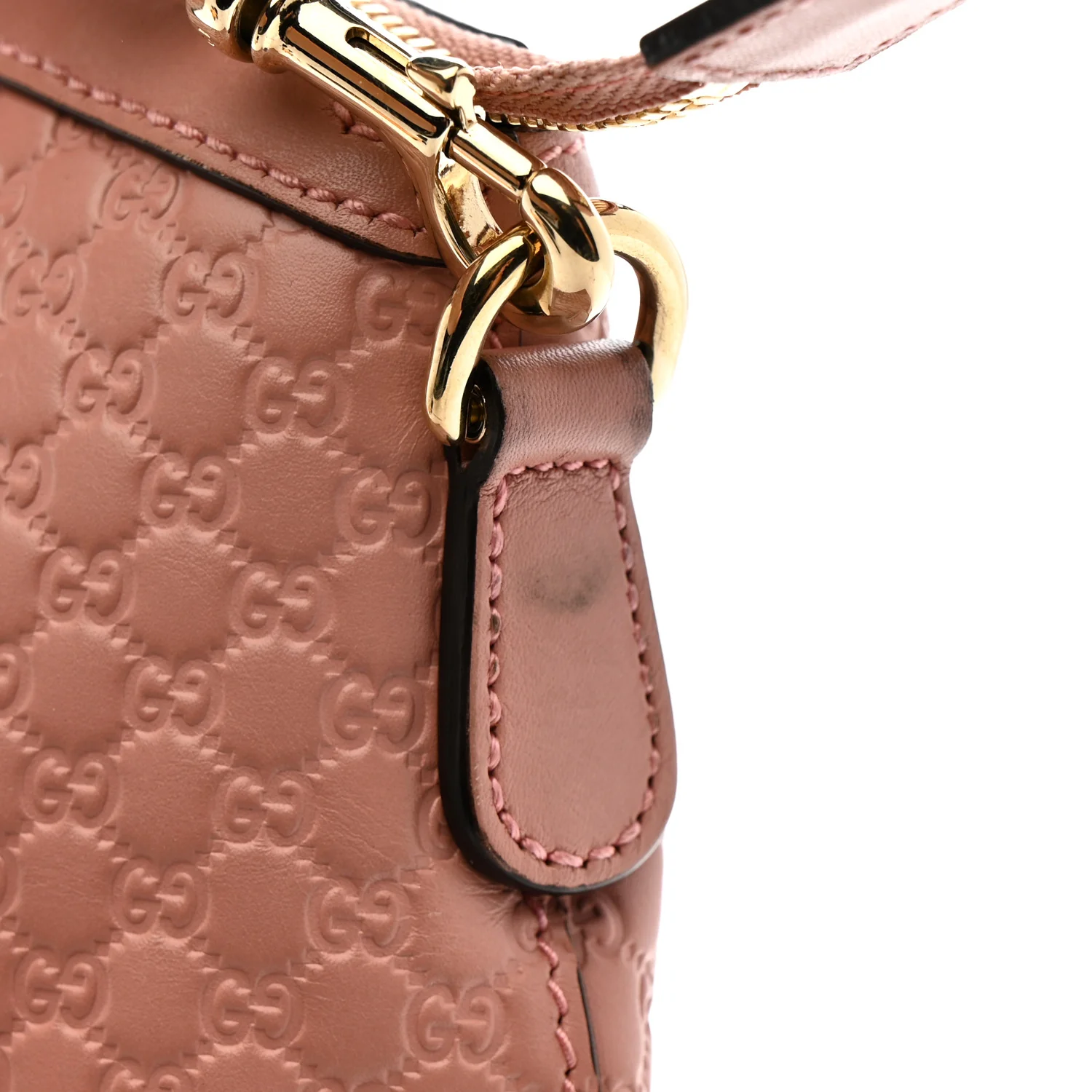 Soft Microguccissima Large Dome Satchel Soft Pink - Image 17