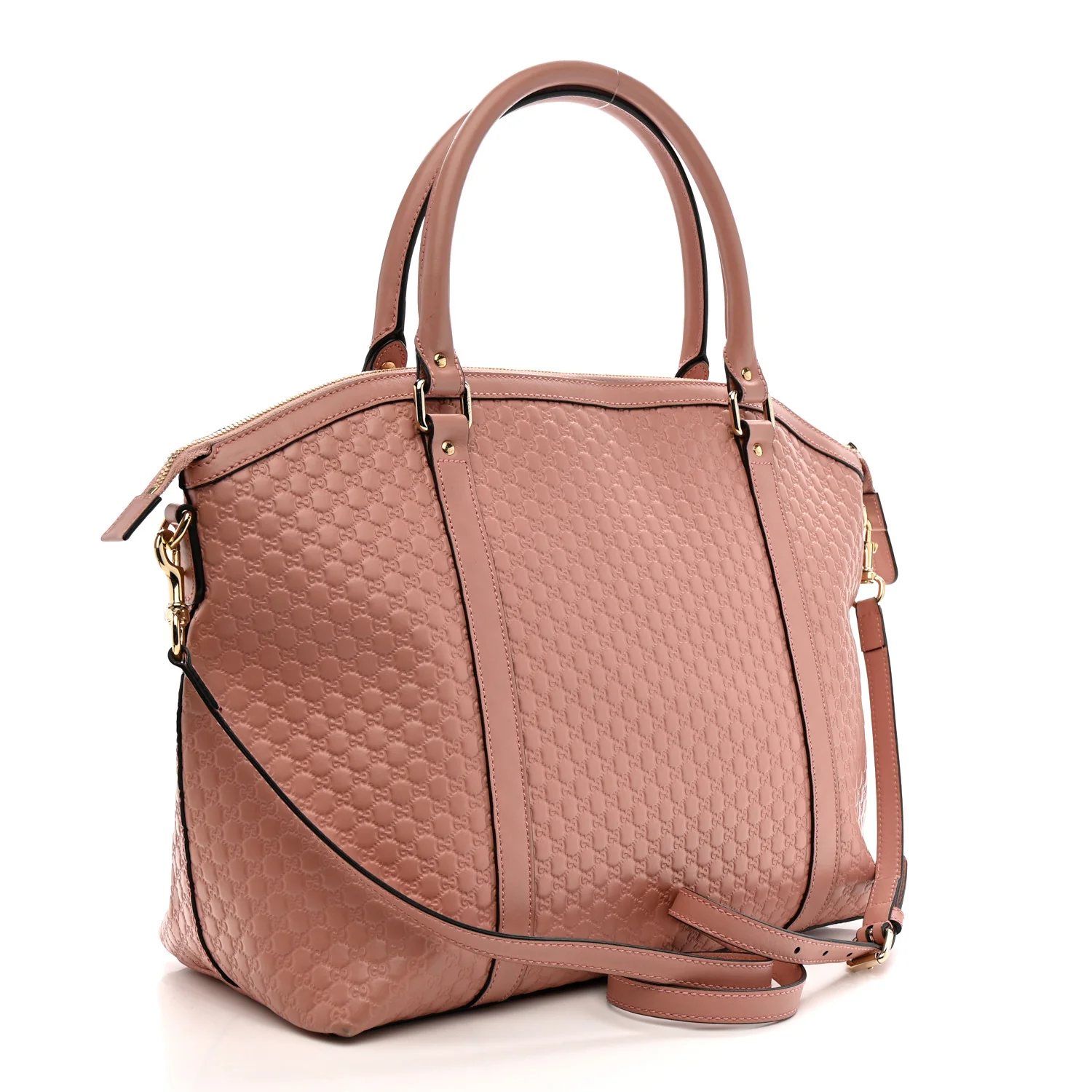Soft Microguccissima Large Dome Satchel Soft Pink - Image 3