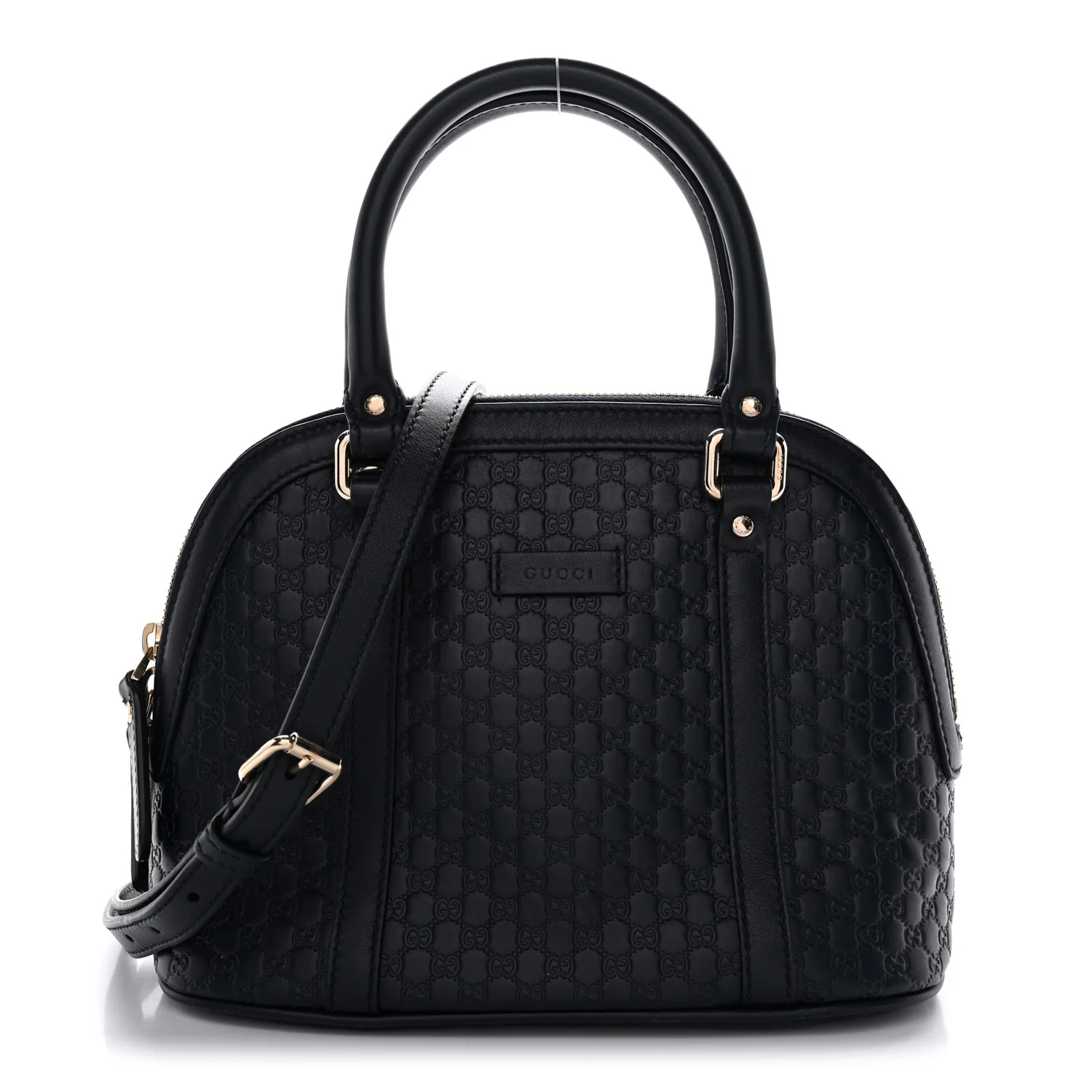 Soft Microguccissima Mini Dome Bag Blue