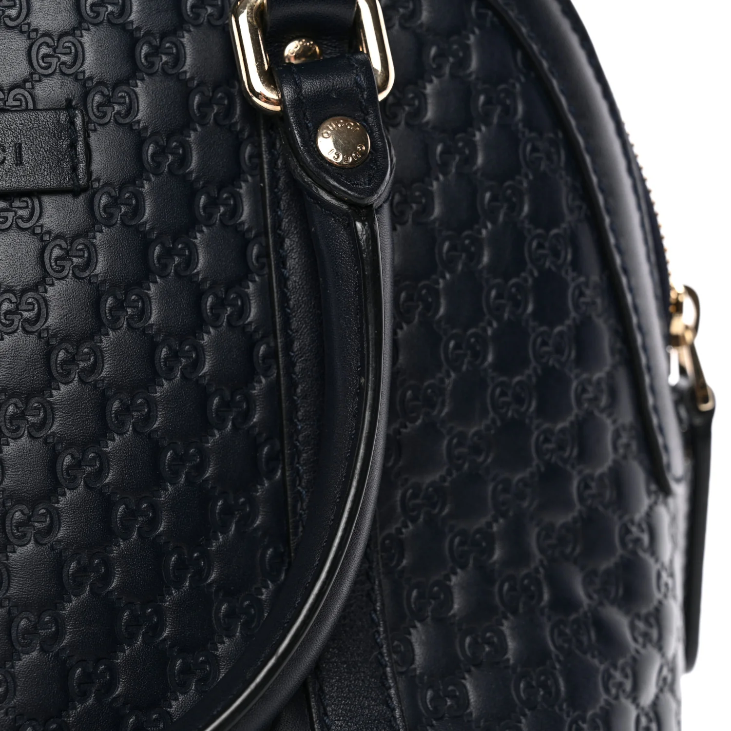 Soft Microguccissima Mini Dome Bag Blue - Image 13