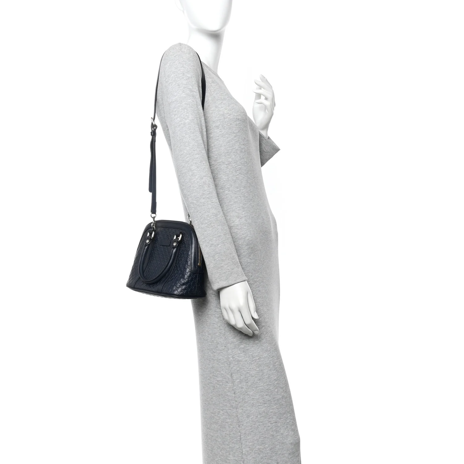 Soft Microguccissima Mini Dome Bag Blue - Image 2