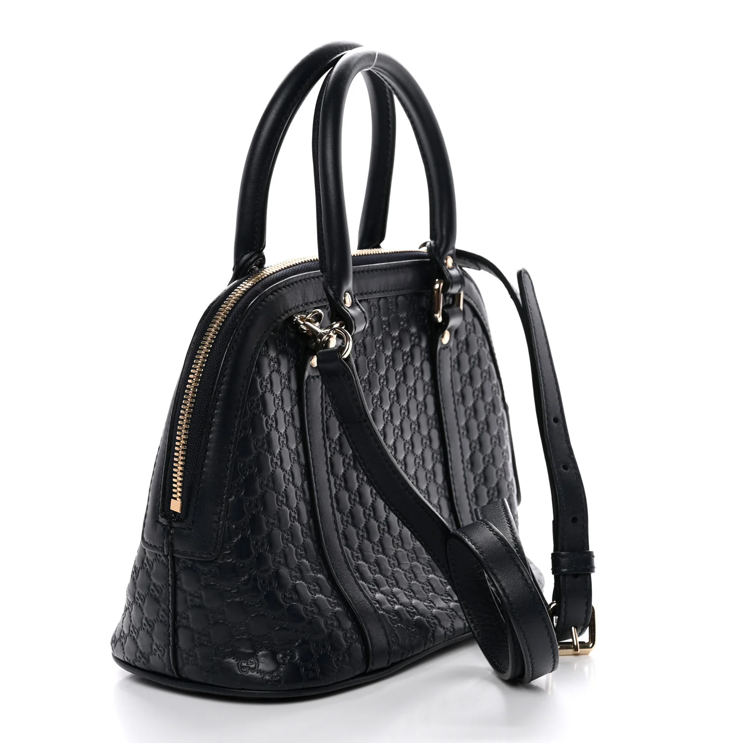 Soft Microguccissima Mini Dome Bag Blue - Image 3