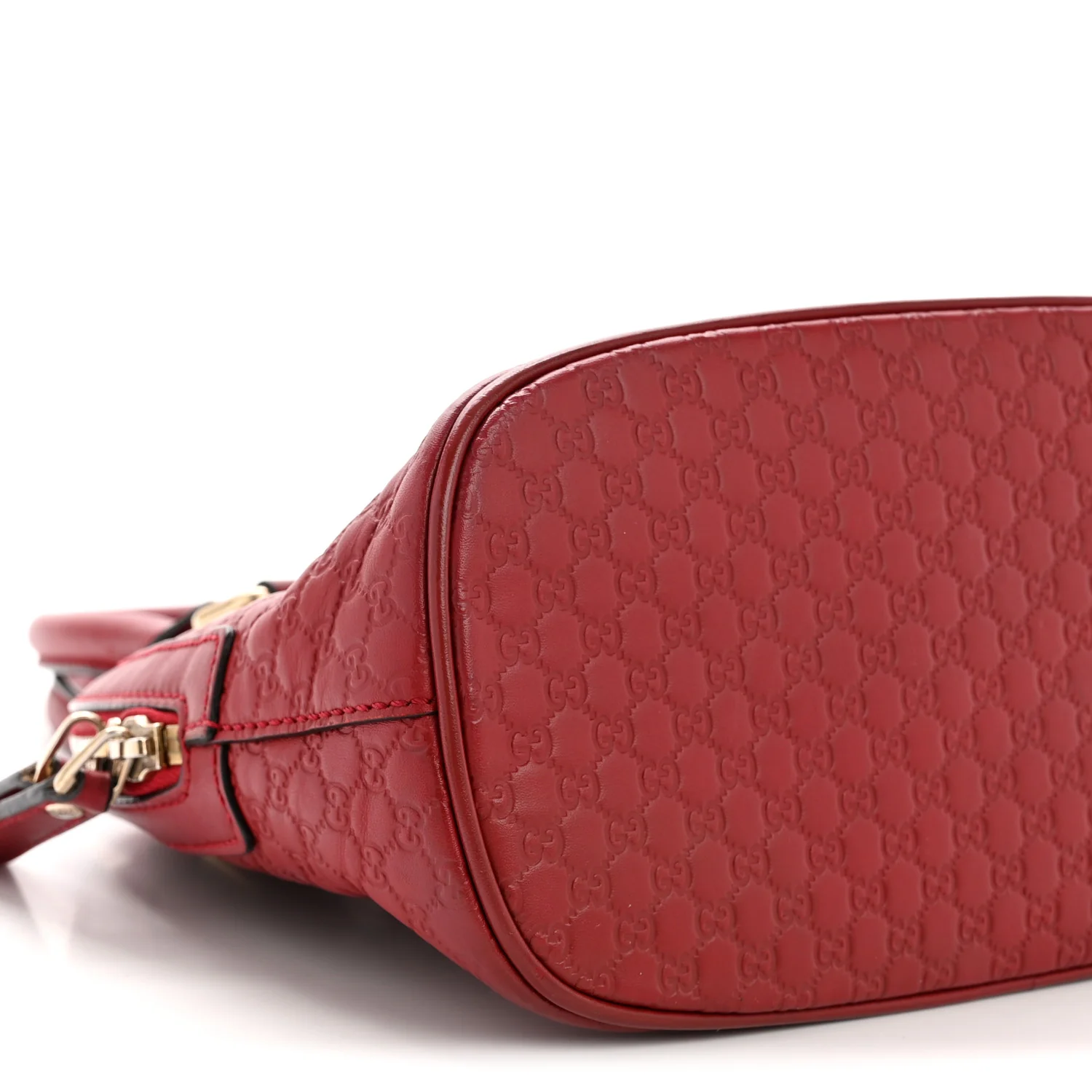 Soft Microguccissima Mini Dome Bag Red - Image 9