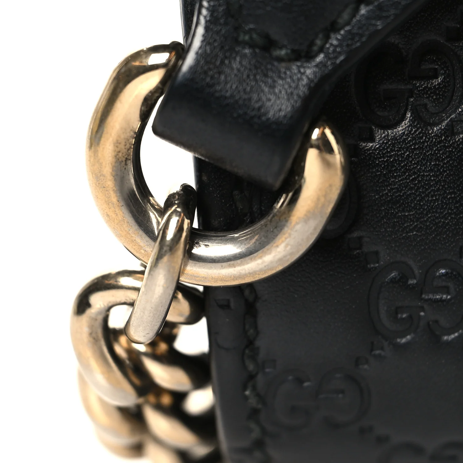 Soft Microguccissima Mini Emily Chain Shoulder Bag Black - Image 11