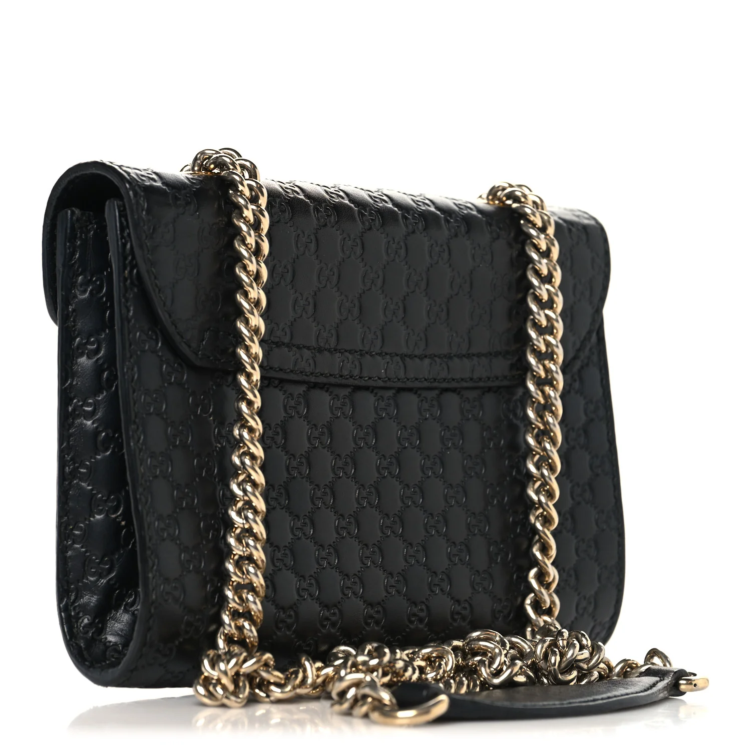 Soft Microguccissima Mini Emily Chain Shoulder Bag Black - Image 3