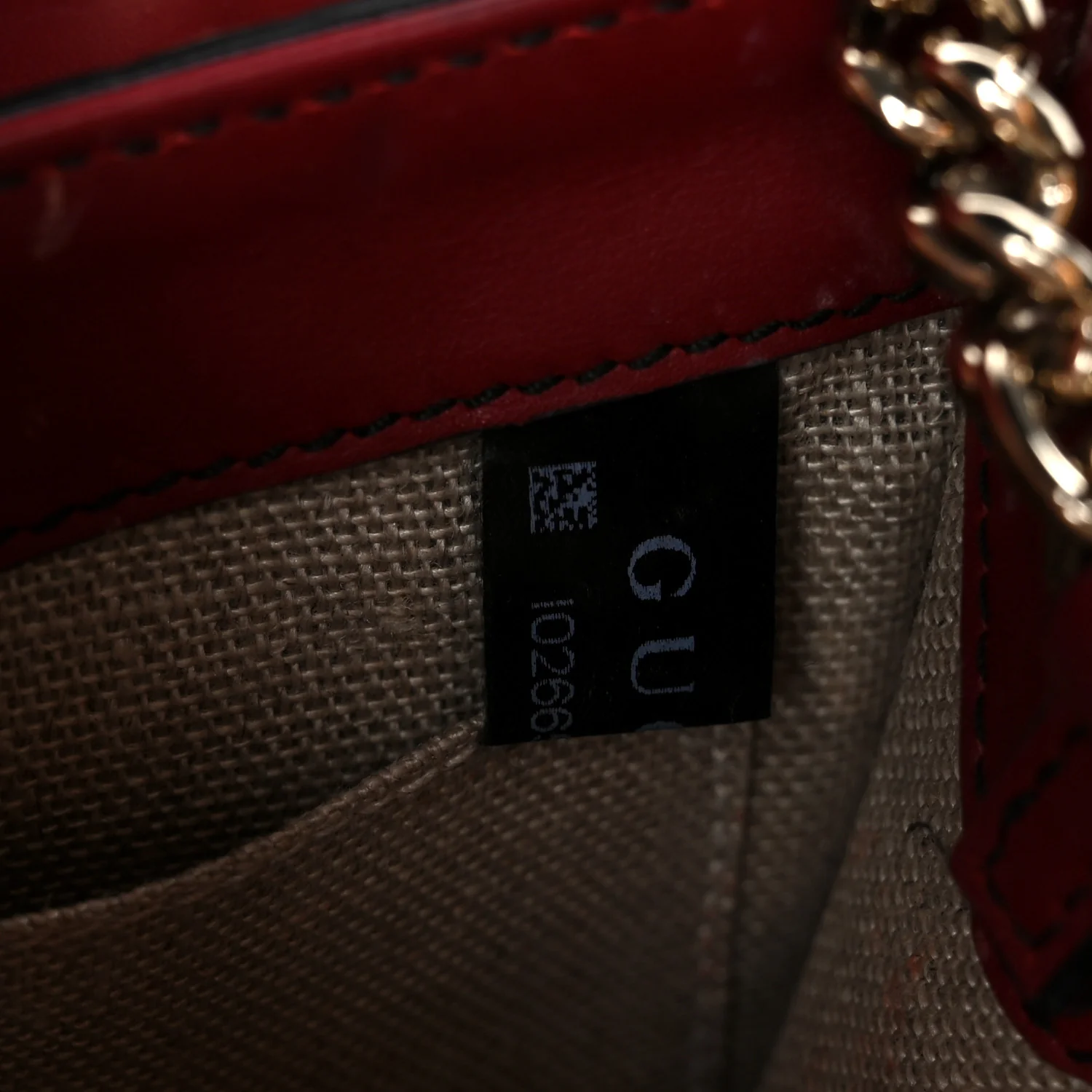 Soft Microguccissima Mini Emily Chain Shoulder Bag Rosso - Image 8
