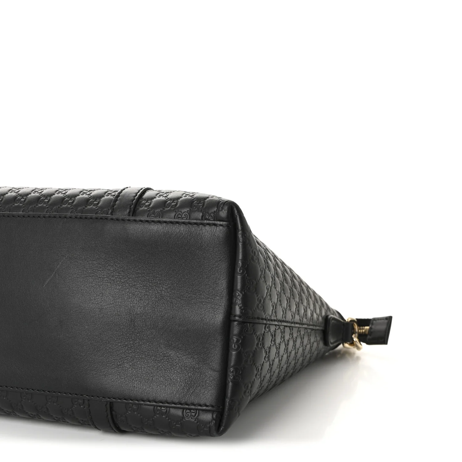 Soft Microguccissima Small Zippered Satchel Black - Image 10