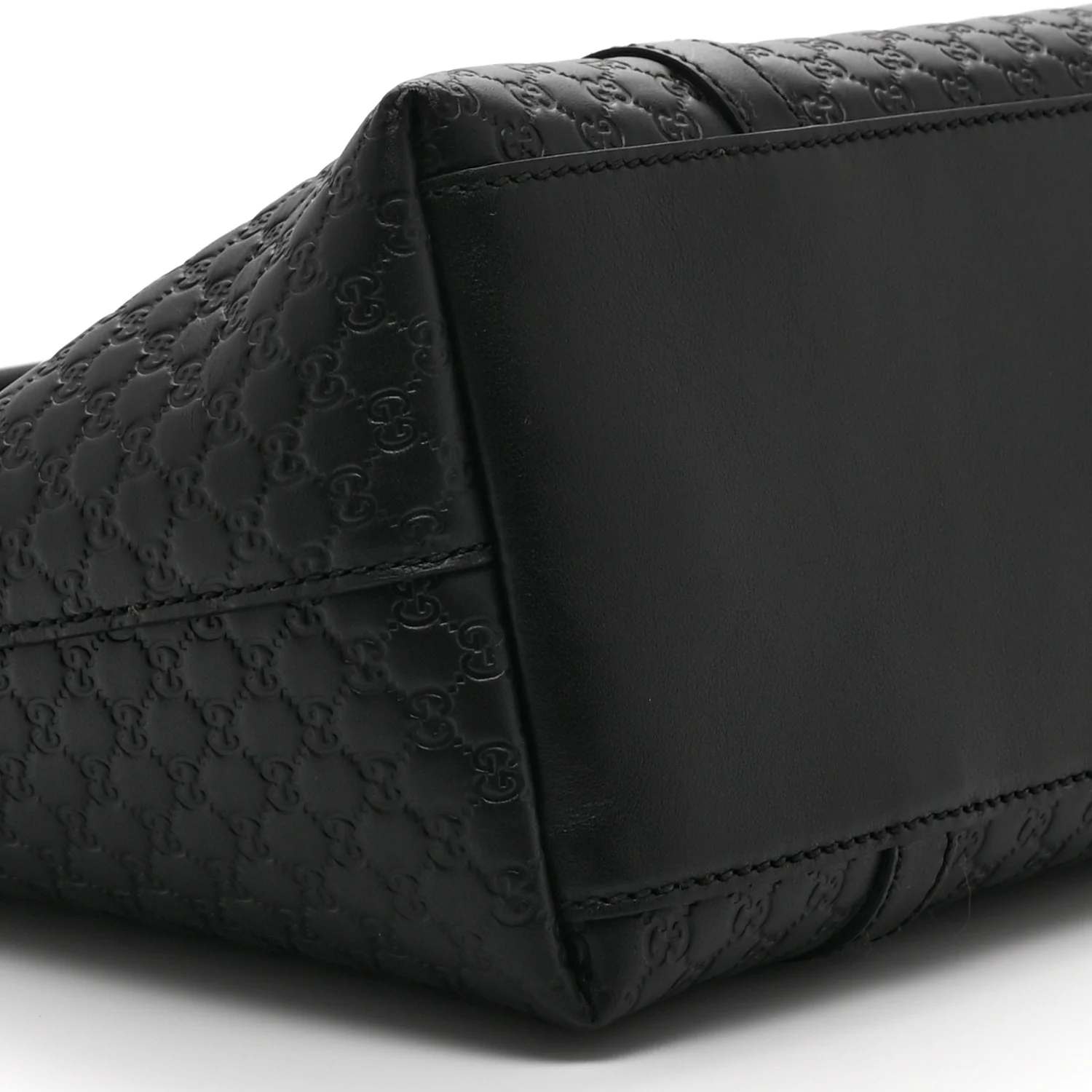 Soft Microguccissima Small Zippered Satchel Black - Image 10