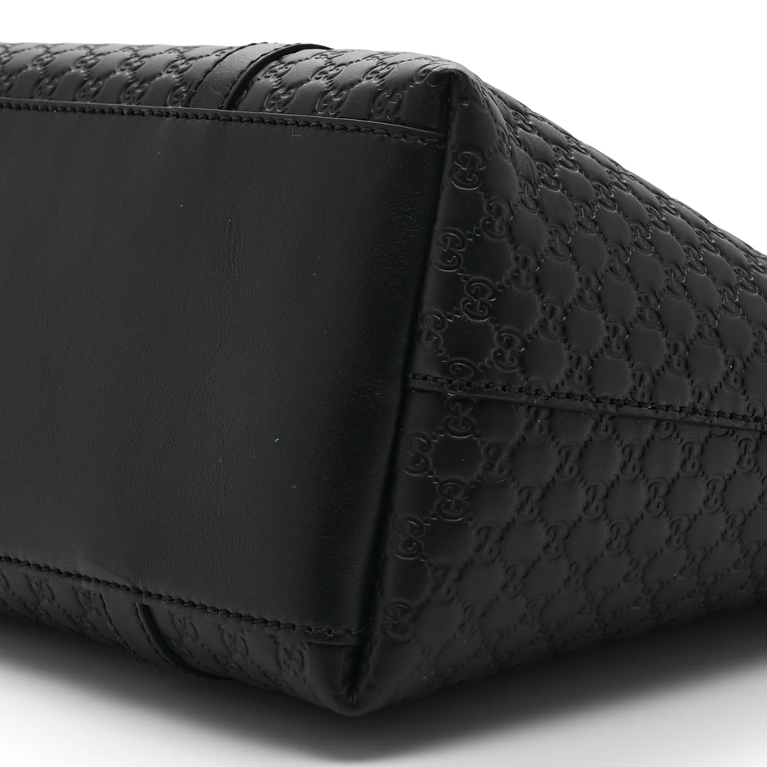 Soft Microguccissima Small Zippered Satchel Black - Image 11