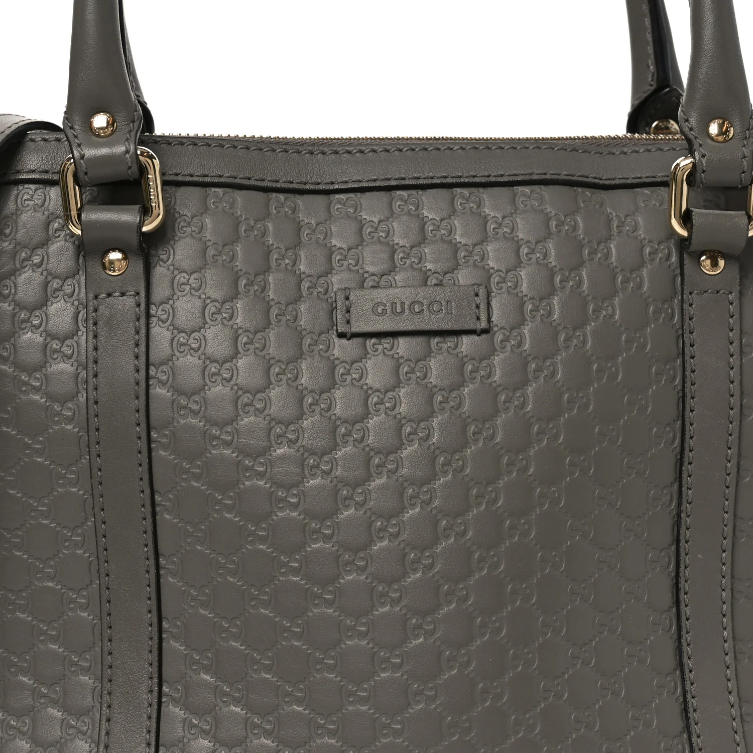 Soft Microguccissima Small Zippered Satchel Loess - Image 8