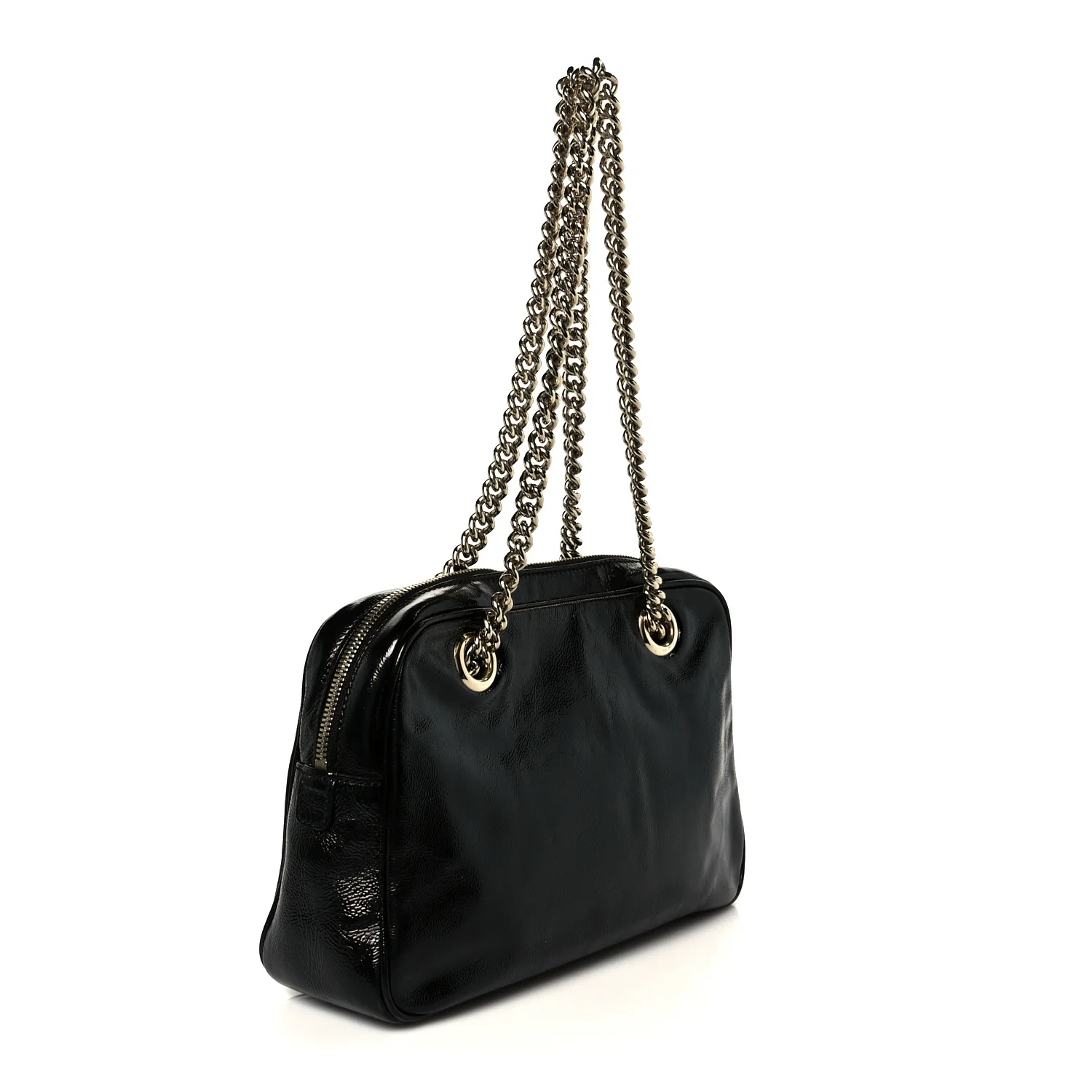 Soft Patent Small Soho Bowler Black - Image 3