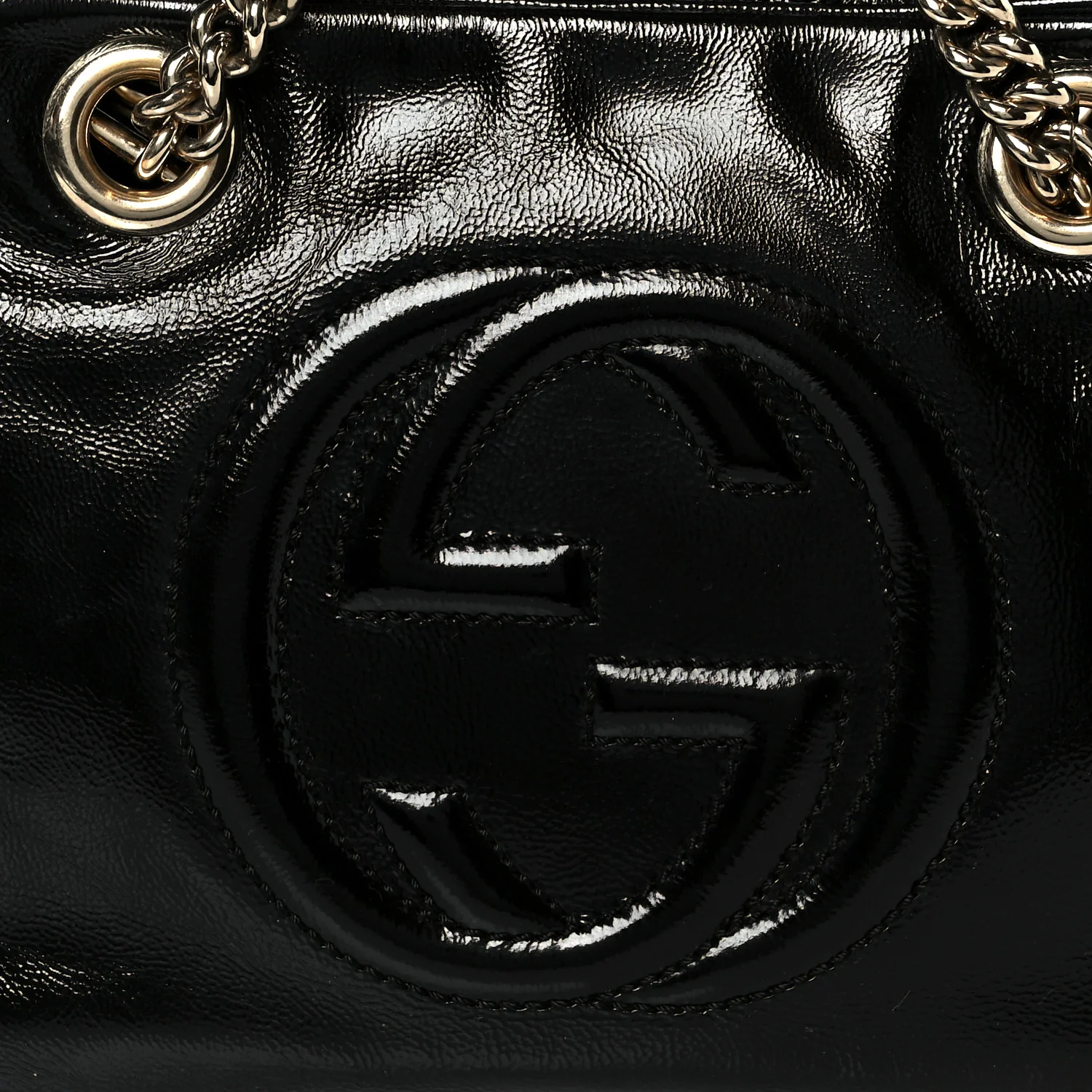Soft Patent Small Soho Bowler Black - Image 9