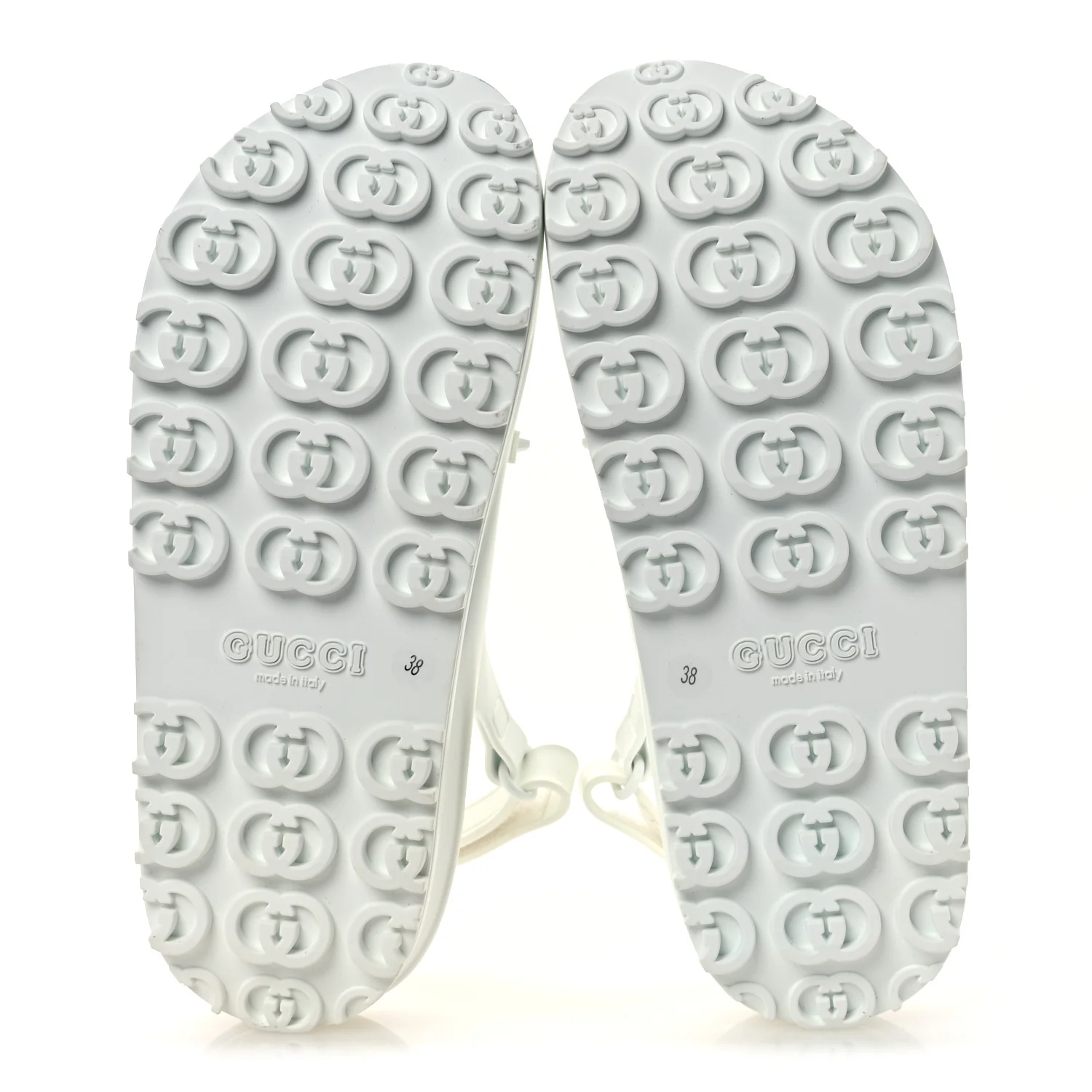Soft Rubber Horsebit Touch Womens Strapped Sandals 38 Great White - Image 7