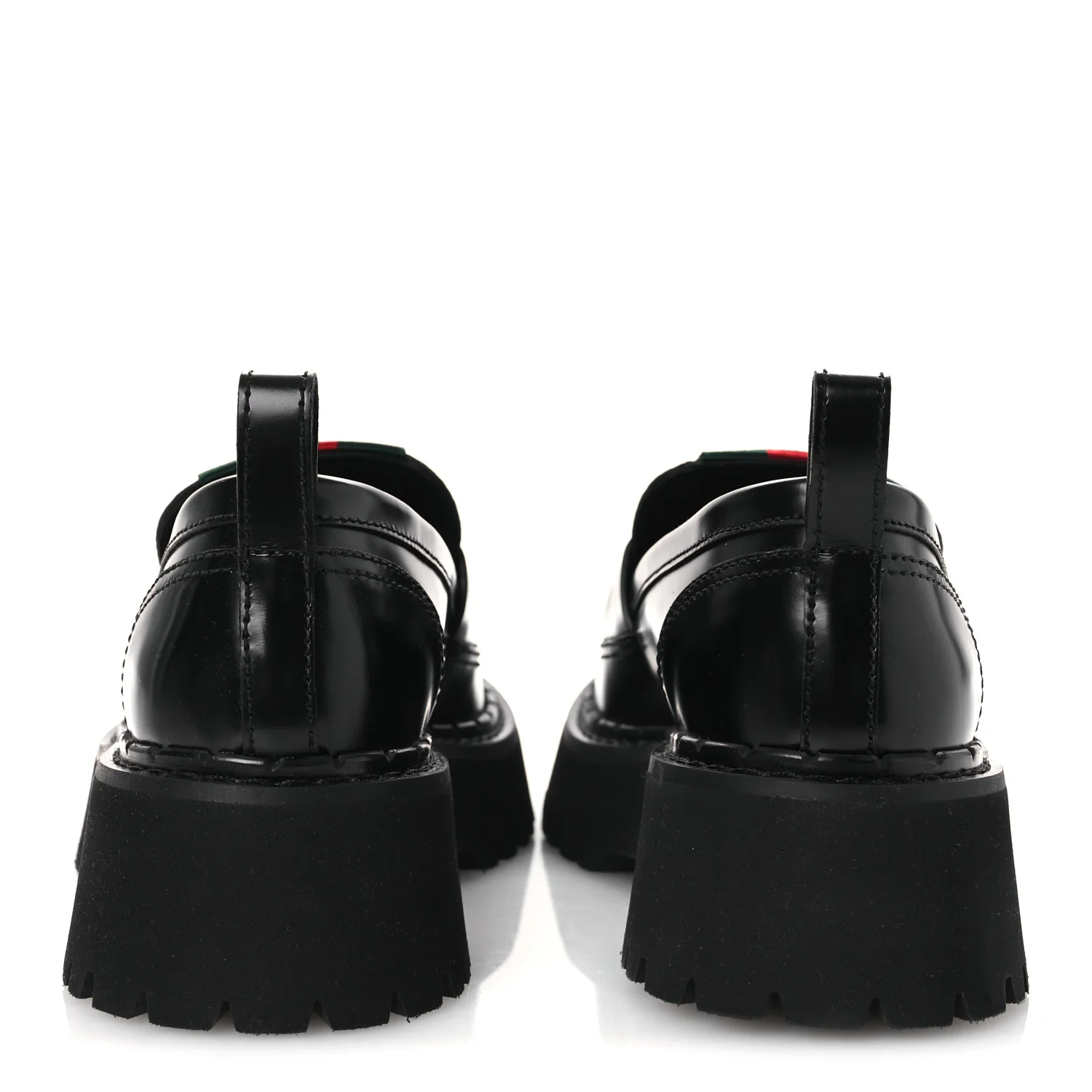 Spice Lux Womens Thea Web 20mm Platform Loafers 37 Black - Image 6
