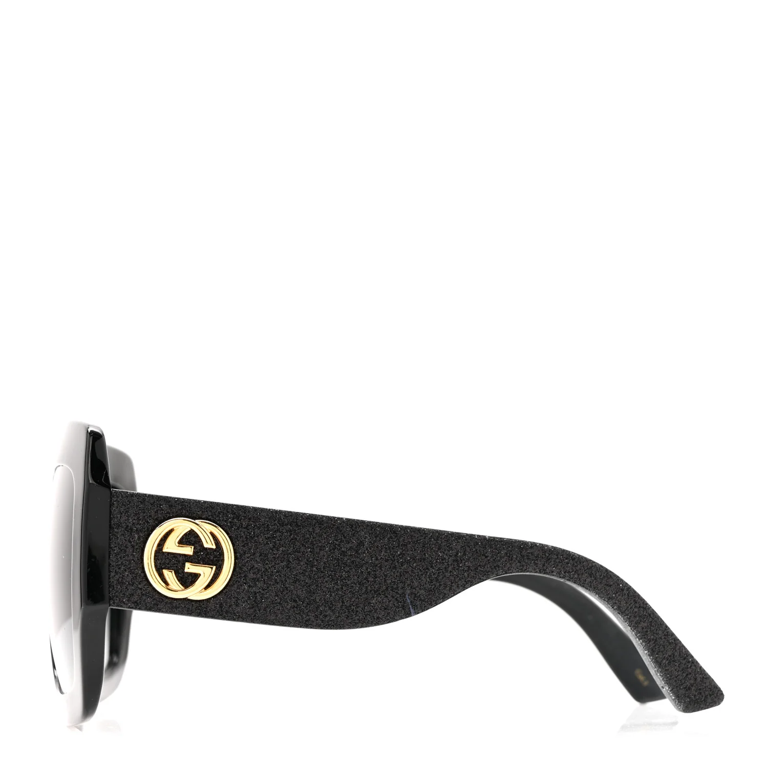 Square Frame GG0102S Sunglasses Glitter Black - Image 3