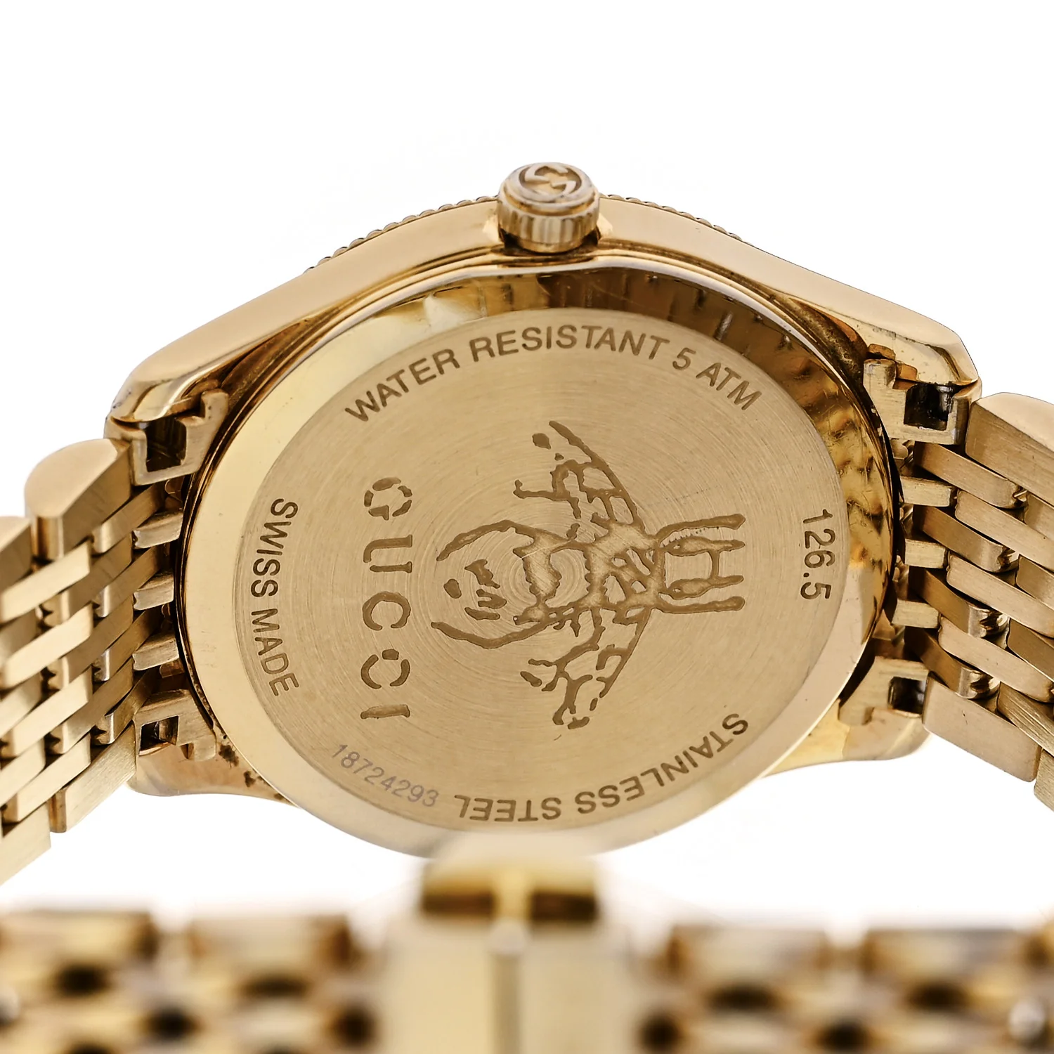 Stainless Steel 29mm G-Timeless Bee Quartz Watch Gold - Image 4
