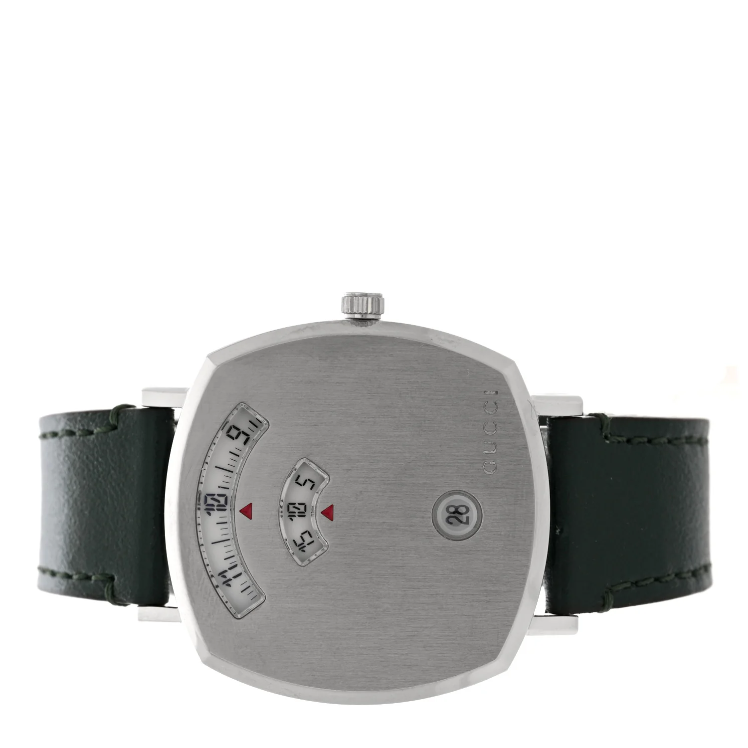 Stainless Steel Calfskin 35mm Grip Quartz Watch Black - Image 2