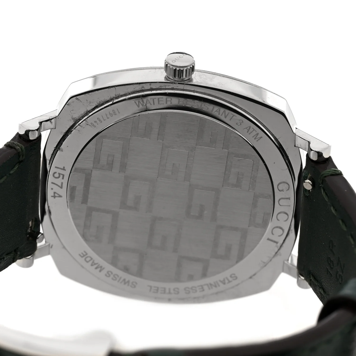 Stainless Steel Calfskin 35mm Grip Quartz Watch Black - Image 4