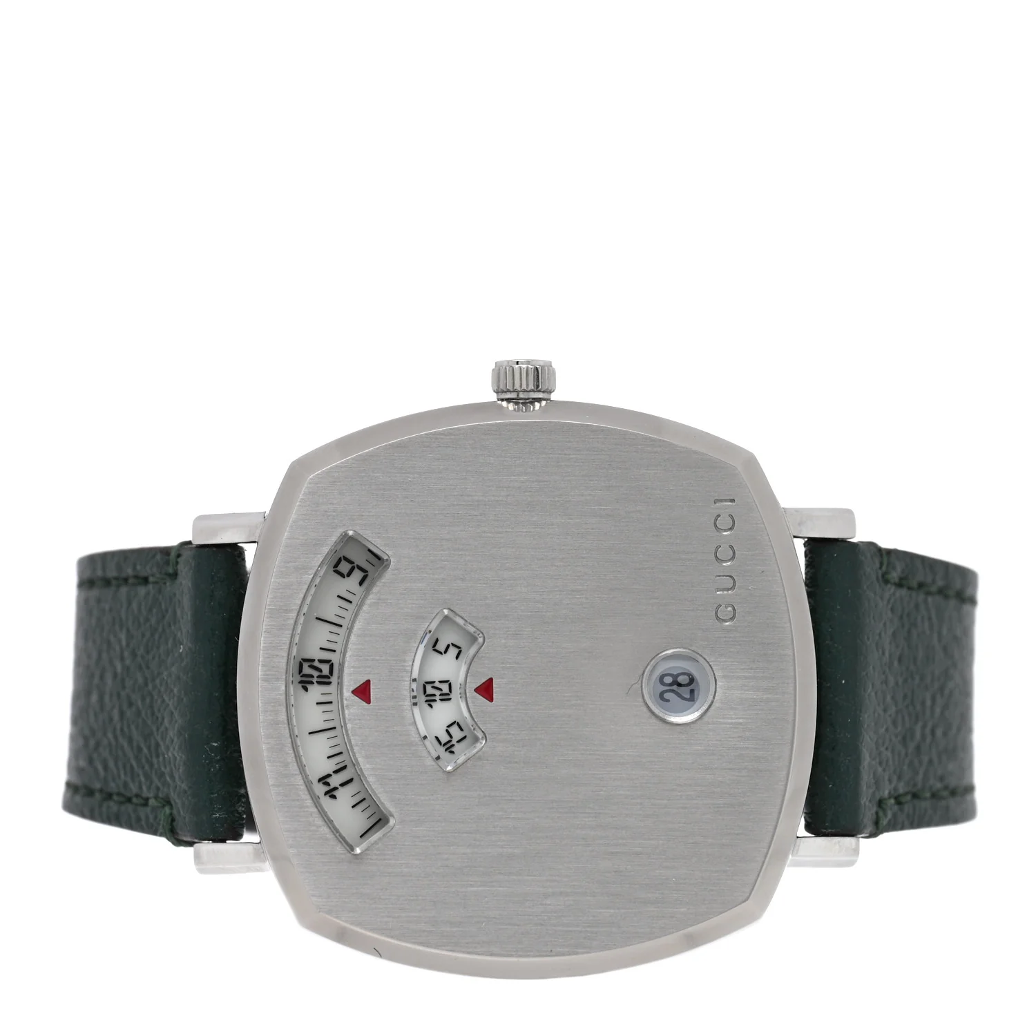 Stainless Steel Calfskin 35mm Grip Quartz Watch Green - Image 2