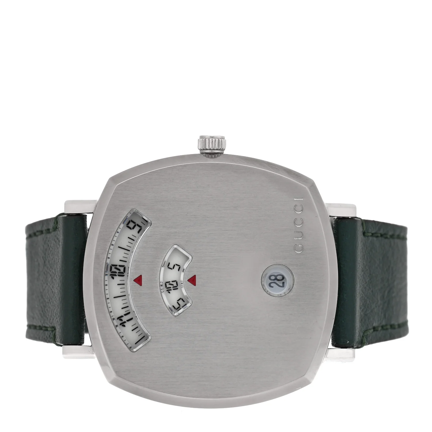 Stainless Steel Calfskin 35mm Grip Quartz Watch Green - Image 2