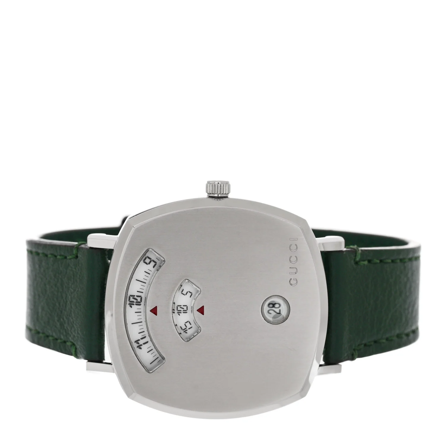 Stainless Steel Calfskin 35mm Grip Quartz Watch Green - Image 2