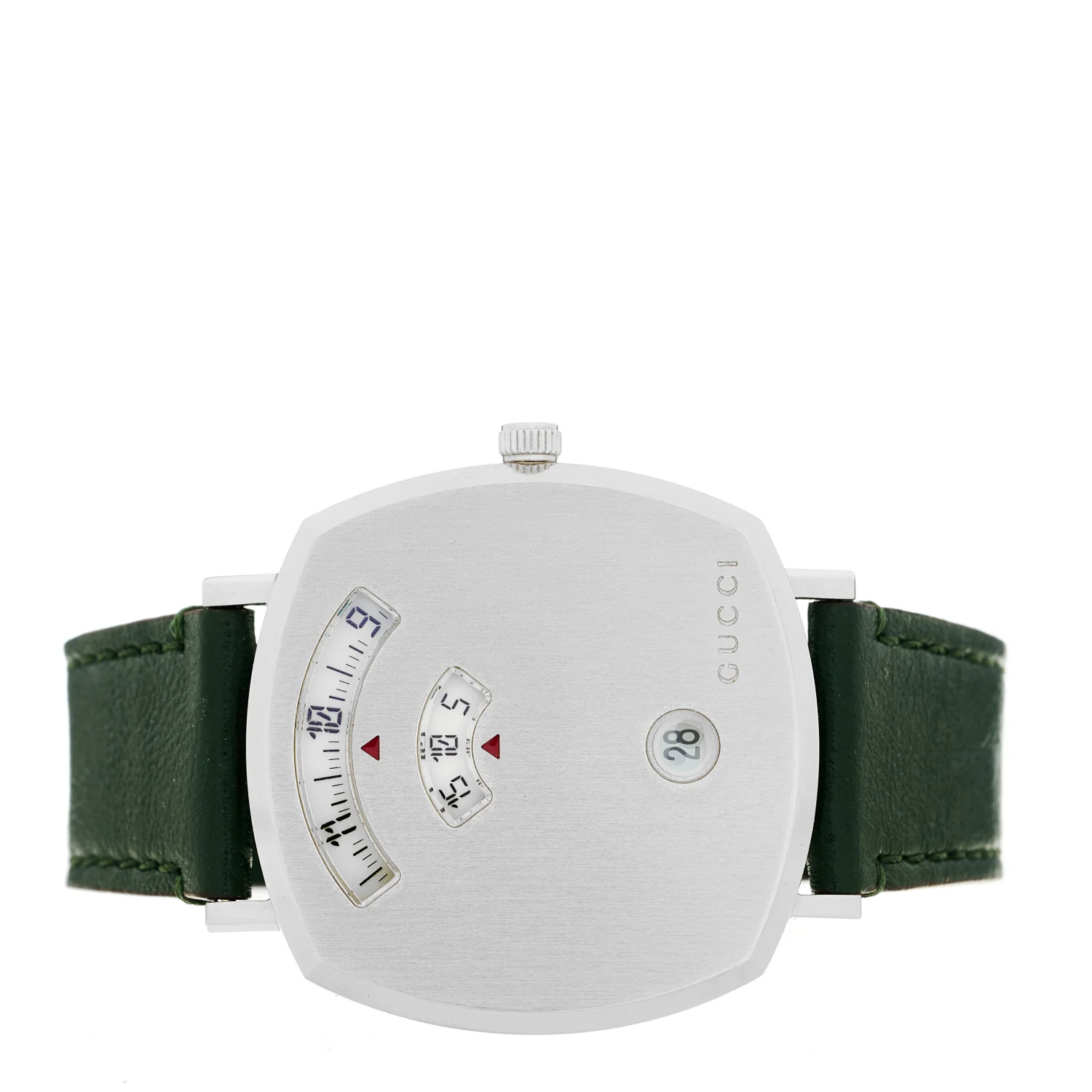 Stainless Steel Calfskin 35mm Grip Quartz Watch Green - Image 2