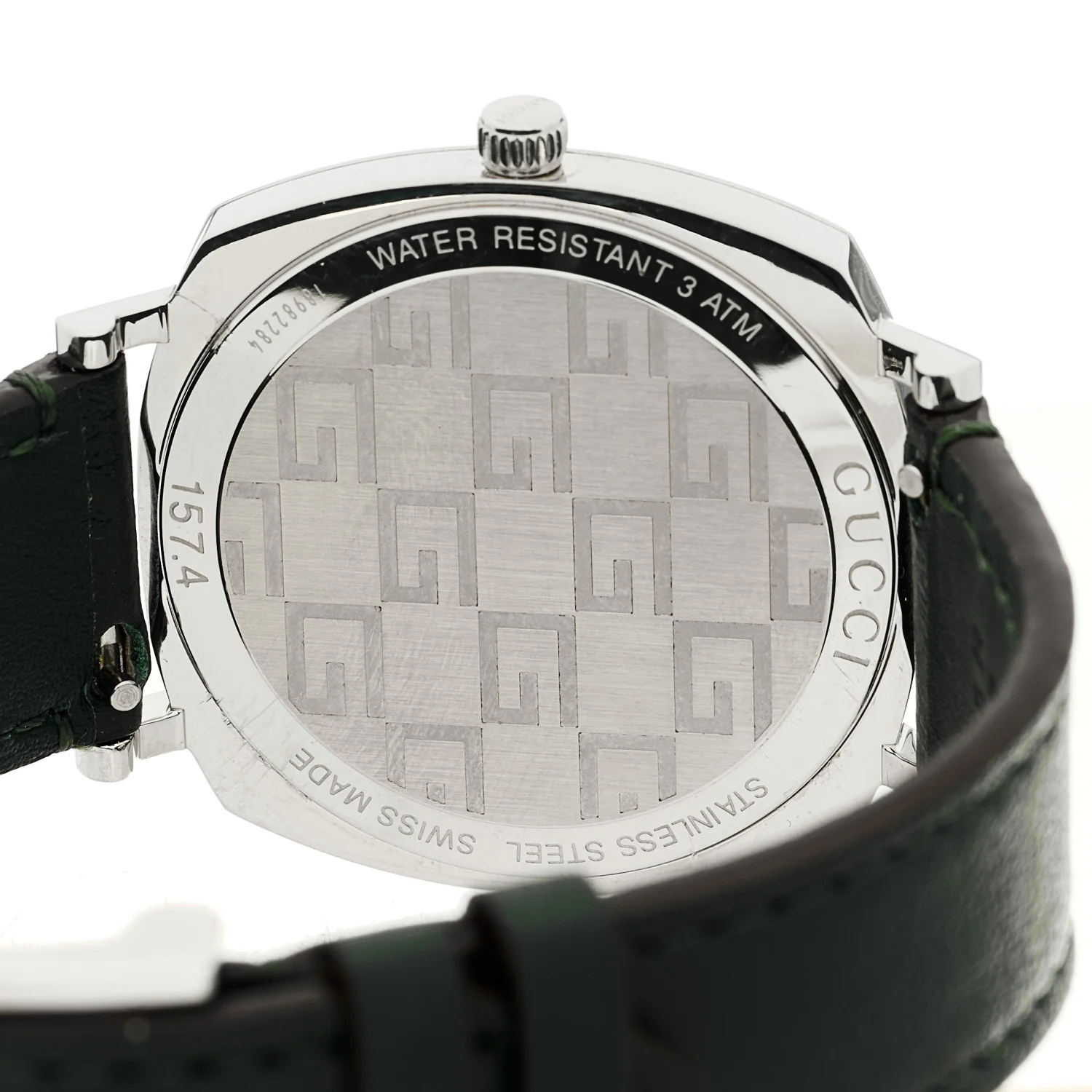 Stainless Steel Calfskin 35mm Grip Quartz Watch Green - Image 4