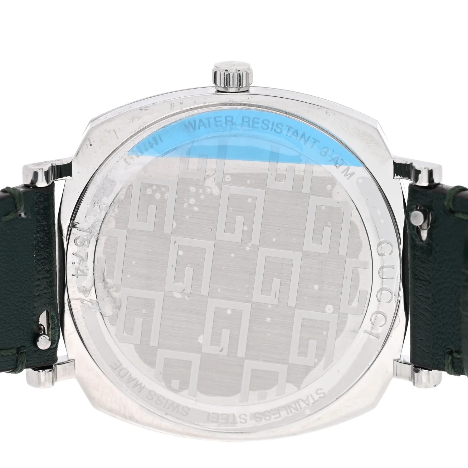Stainless Steel Calfskin 35mm Grip Quartz Watch Green - Image 4