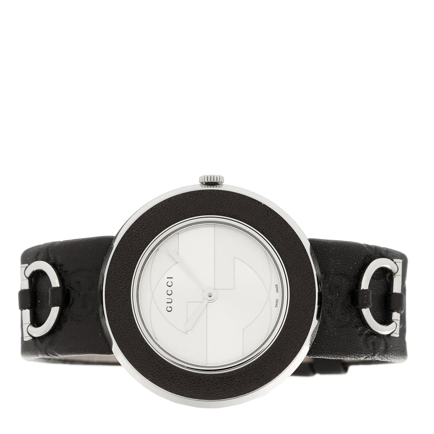 Stainless Steel Calfskin 35mm U-Play Quartz Watch Brown - Image 2