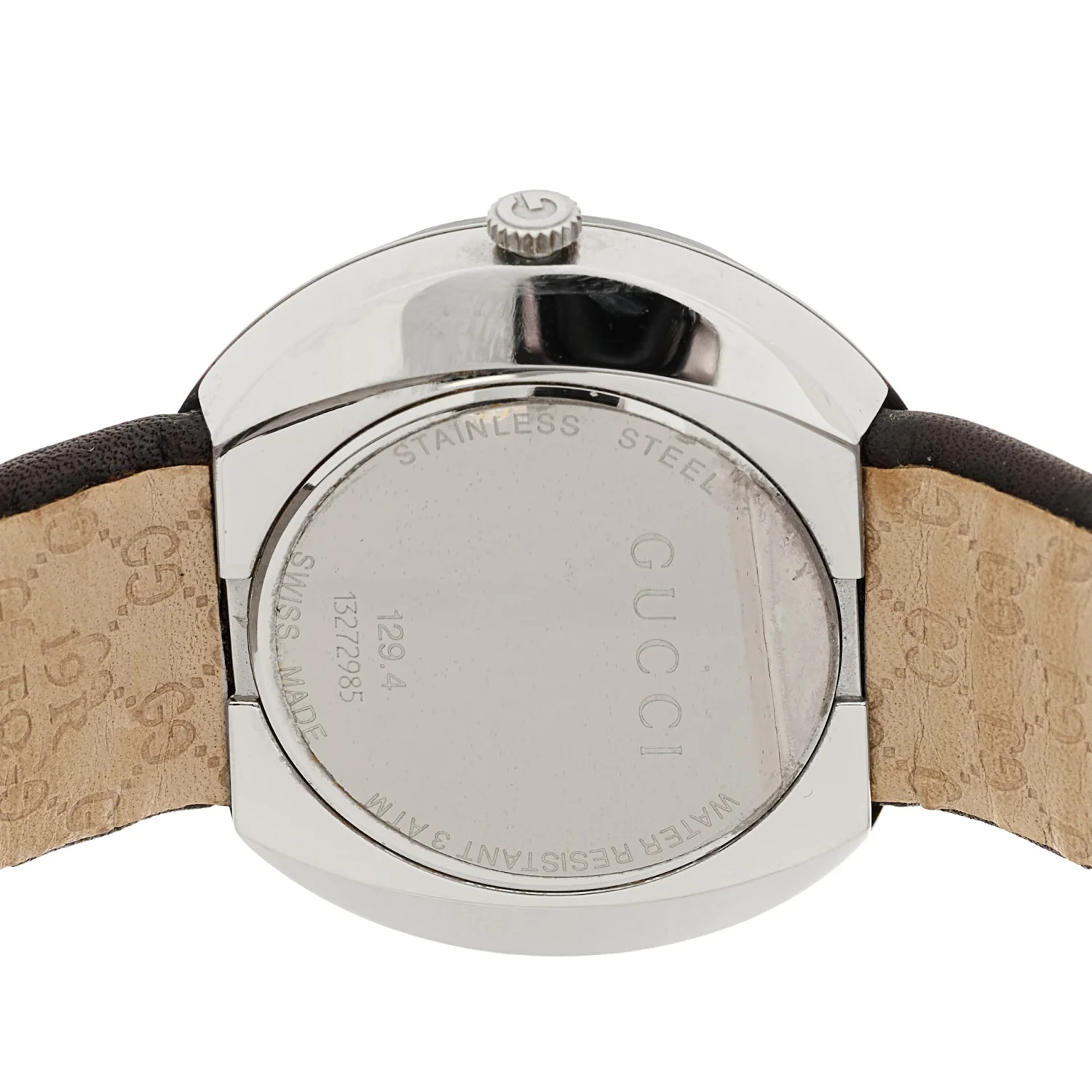 Stainless Steel Calfskin 35mm U-Play Quartz Watch Brown - Image 4