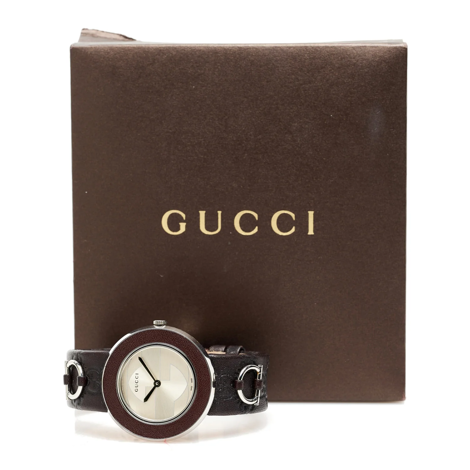 Stainless Steel Calfskin 35mm U-Play Quartz Watch Brown - Image 5