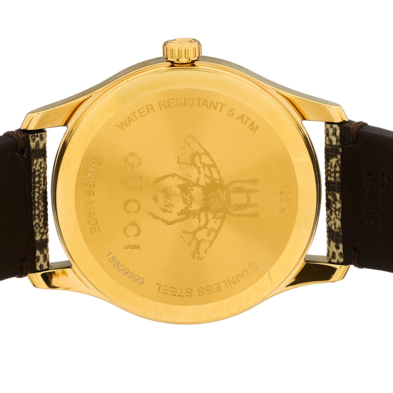 Stainless Steel Canvas 38mm G-Timeless GG Supreme Bee Quartz Watch Brown - Image 5