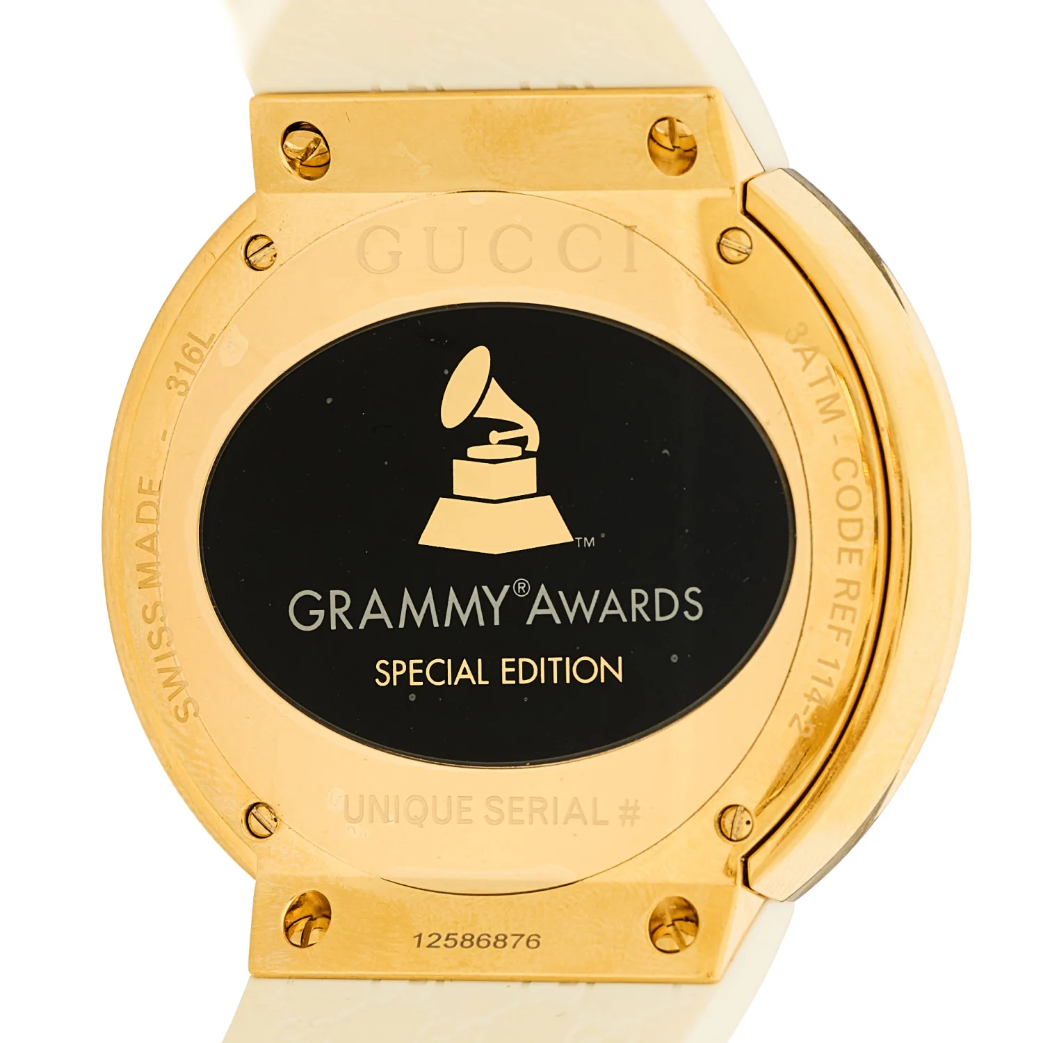 Stainless Steel Rubber 45mm Digital I-Gucci Guccissima Grammy Awards Watch - Image 5