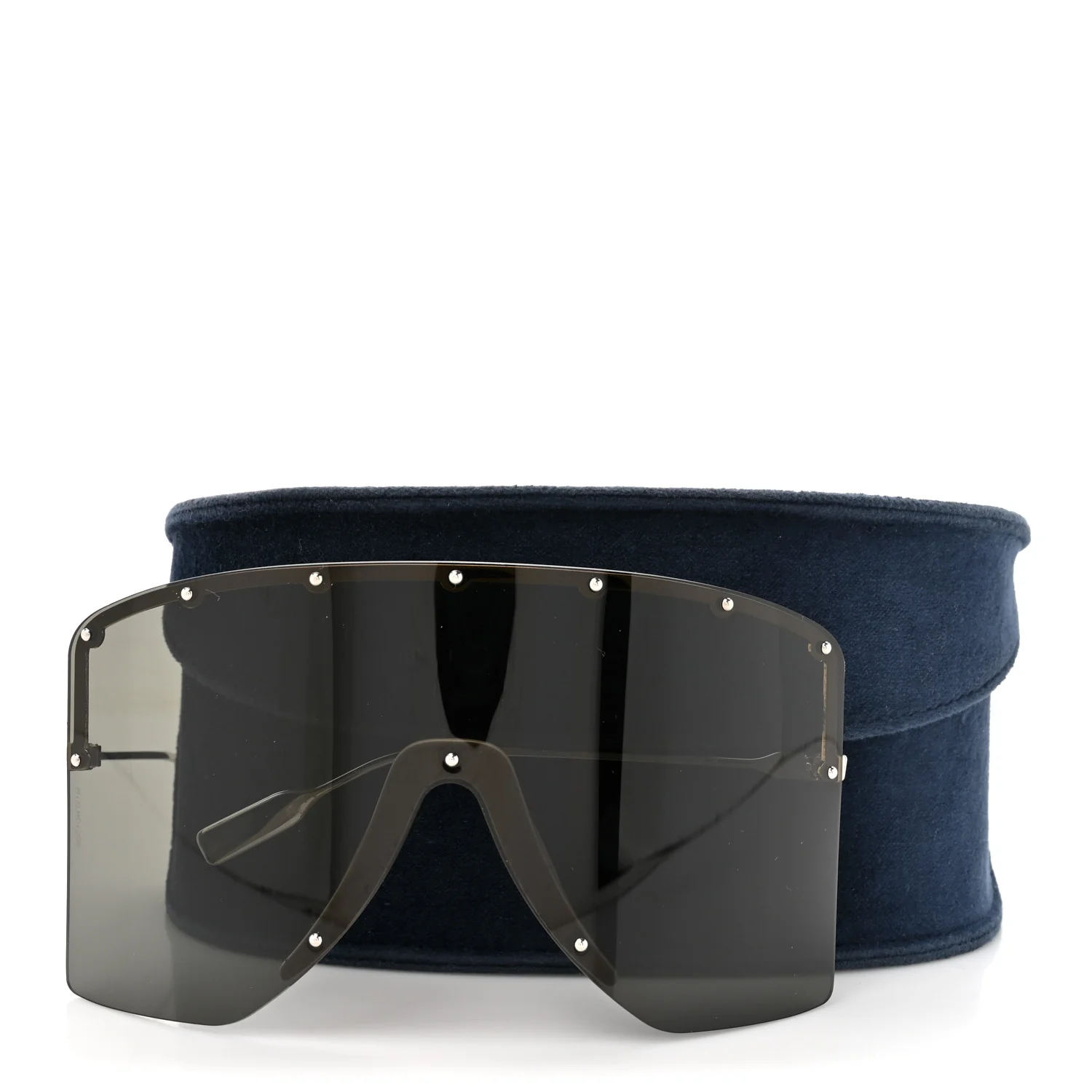 Star Studded Shield Sunglasses GG1244S Black - Image 7