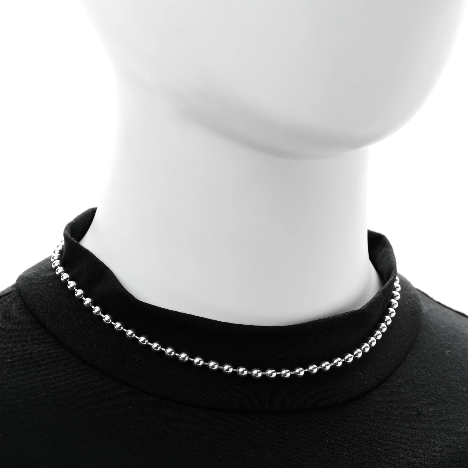 Sterling Silver Bead Heart Toggle Necklace - Image 2