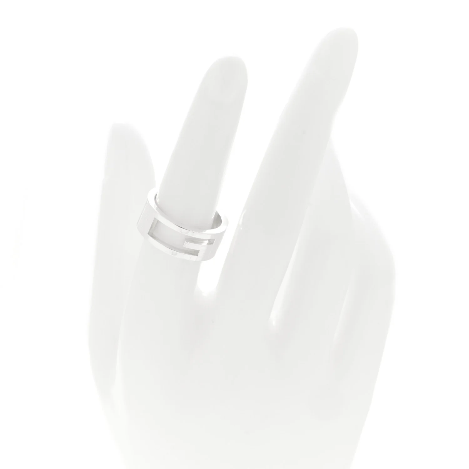 Sterling Silver G Cutout Ring 53 6.5 - Image 2