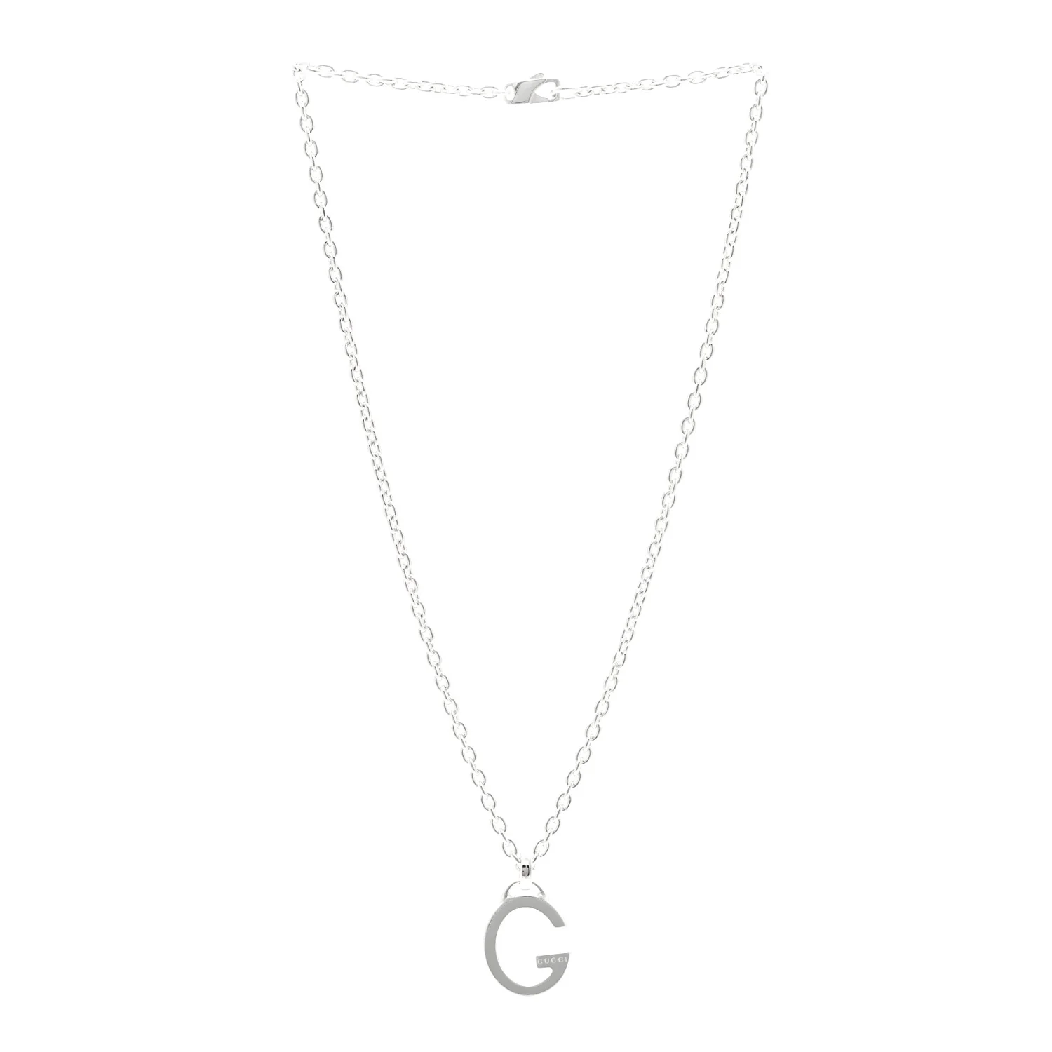 Sterling Silver G Pendant Necklace - Image 3
